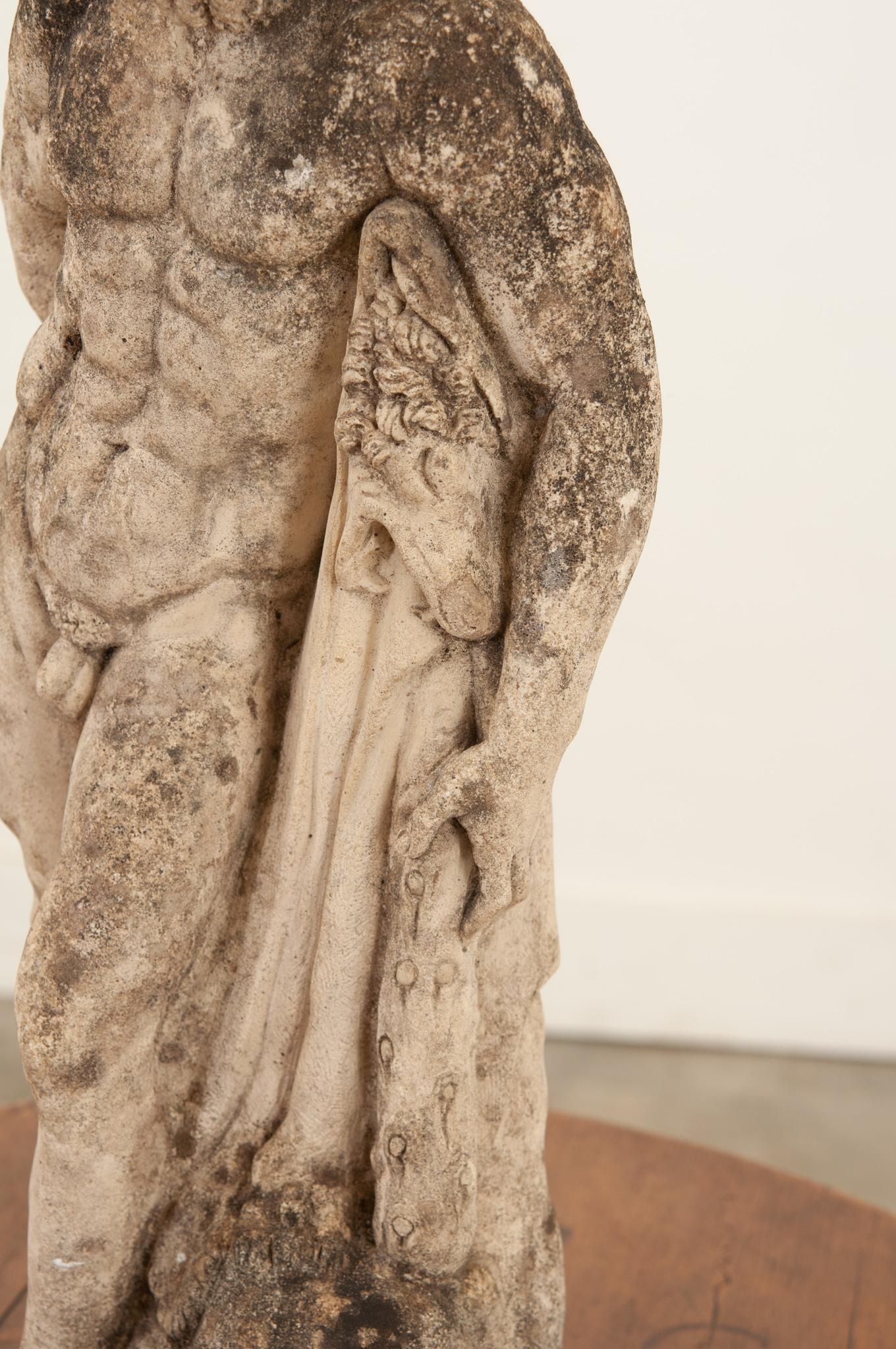 19th Century Stone Sculpture of the Farnese Hercules 4