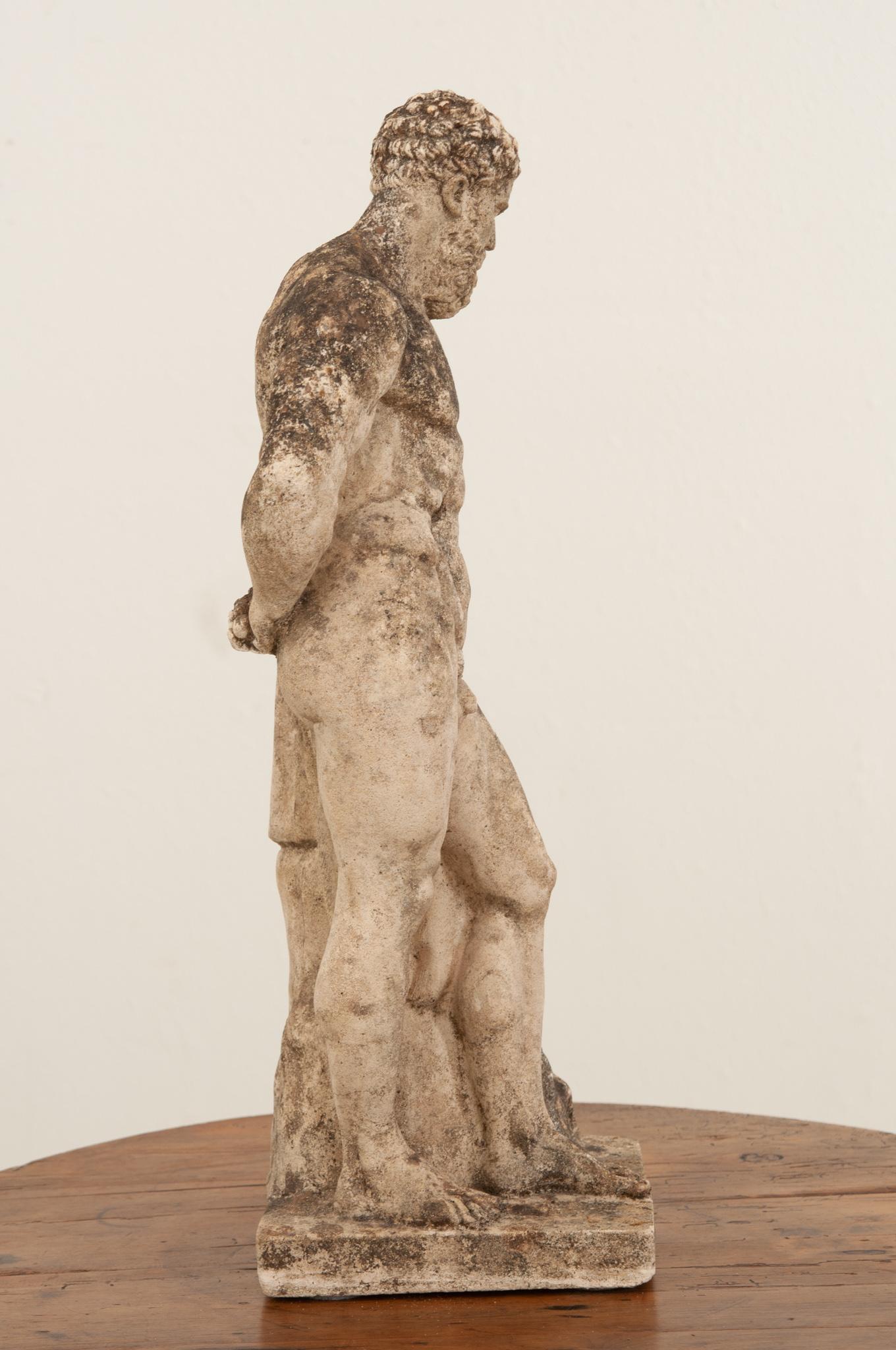 19th Century Stone Sculpture of the Farnese Hercules In Good Condition In Baton Rouge, LA
