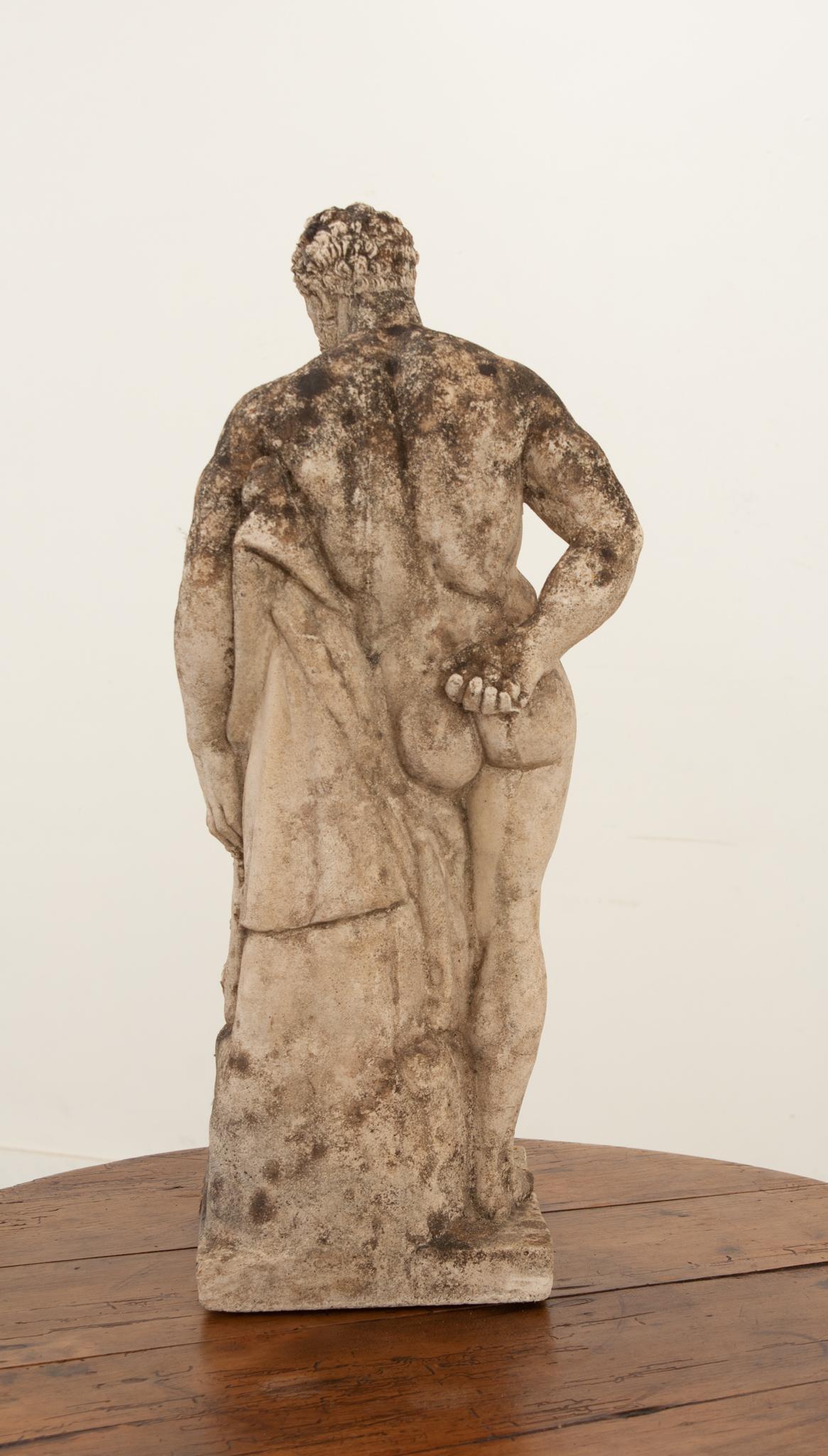 19th Century Stone Sculpture of the Farnese Hercules 2