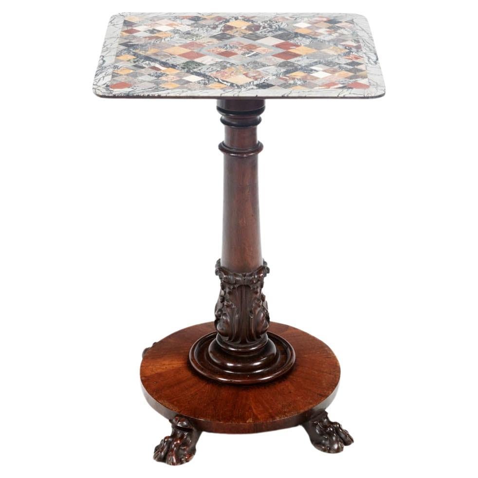 19th Century Stone Topped Occasional Specimen Table For Sale