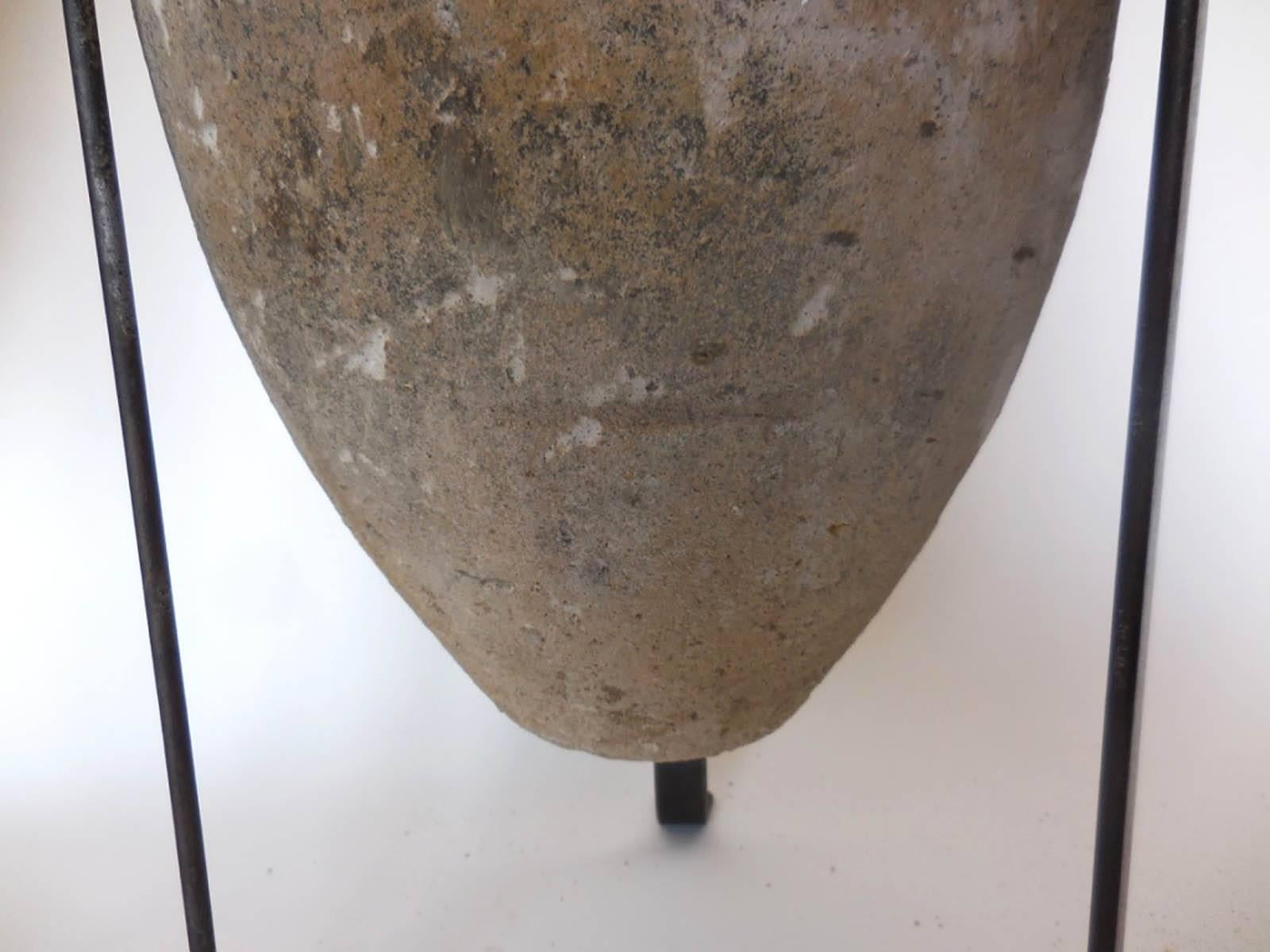 19th Century Stone Water Filter/Planter on Iron Base - ONLY LEFT AVAILABLE 2
