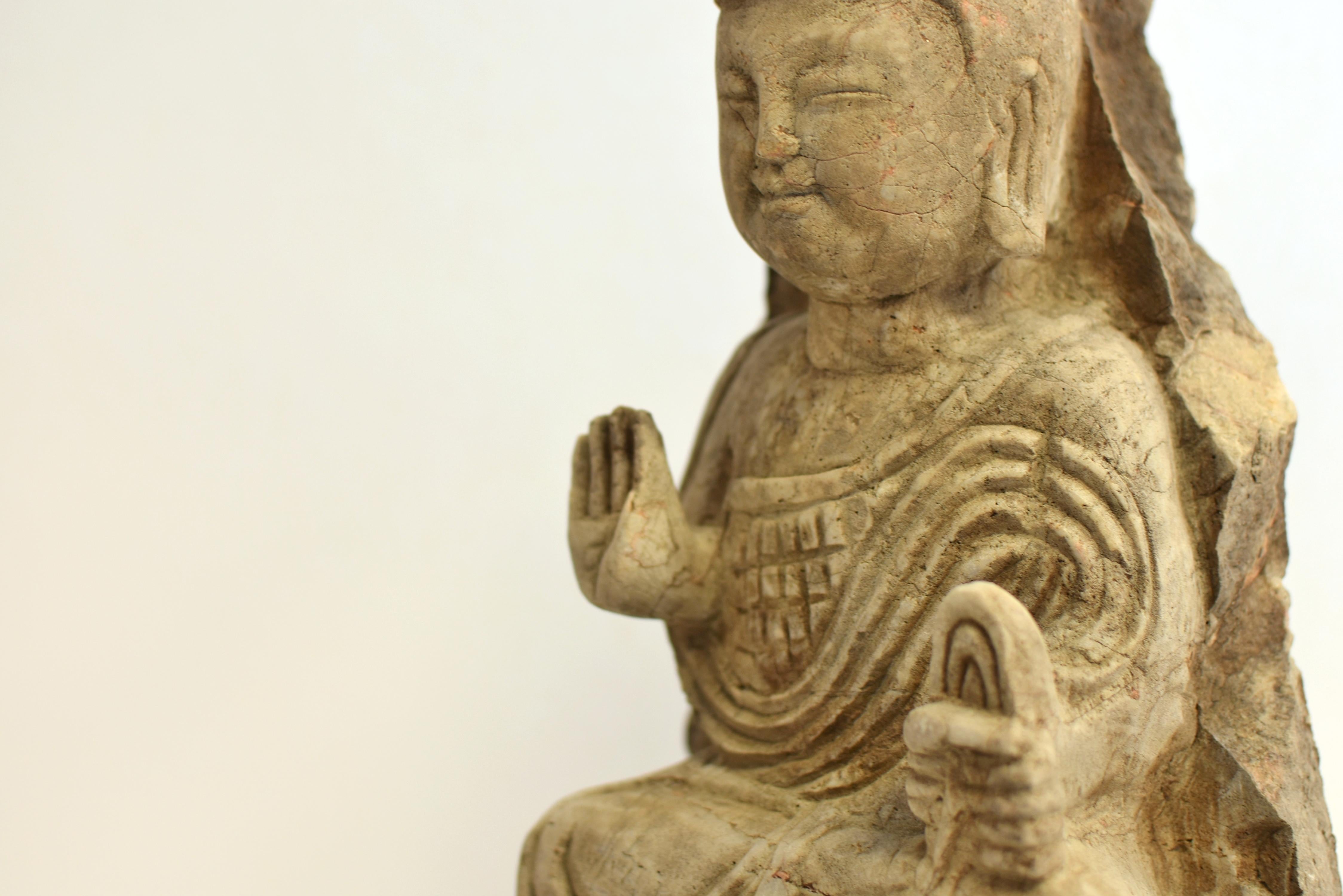 19th Century Stone Young Buddha Shakyamuni For Sale 7
