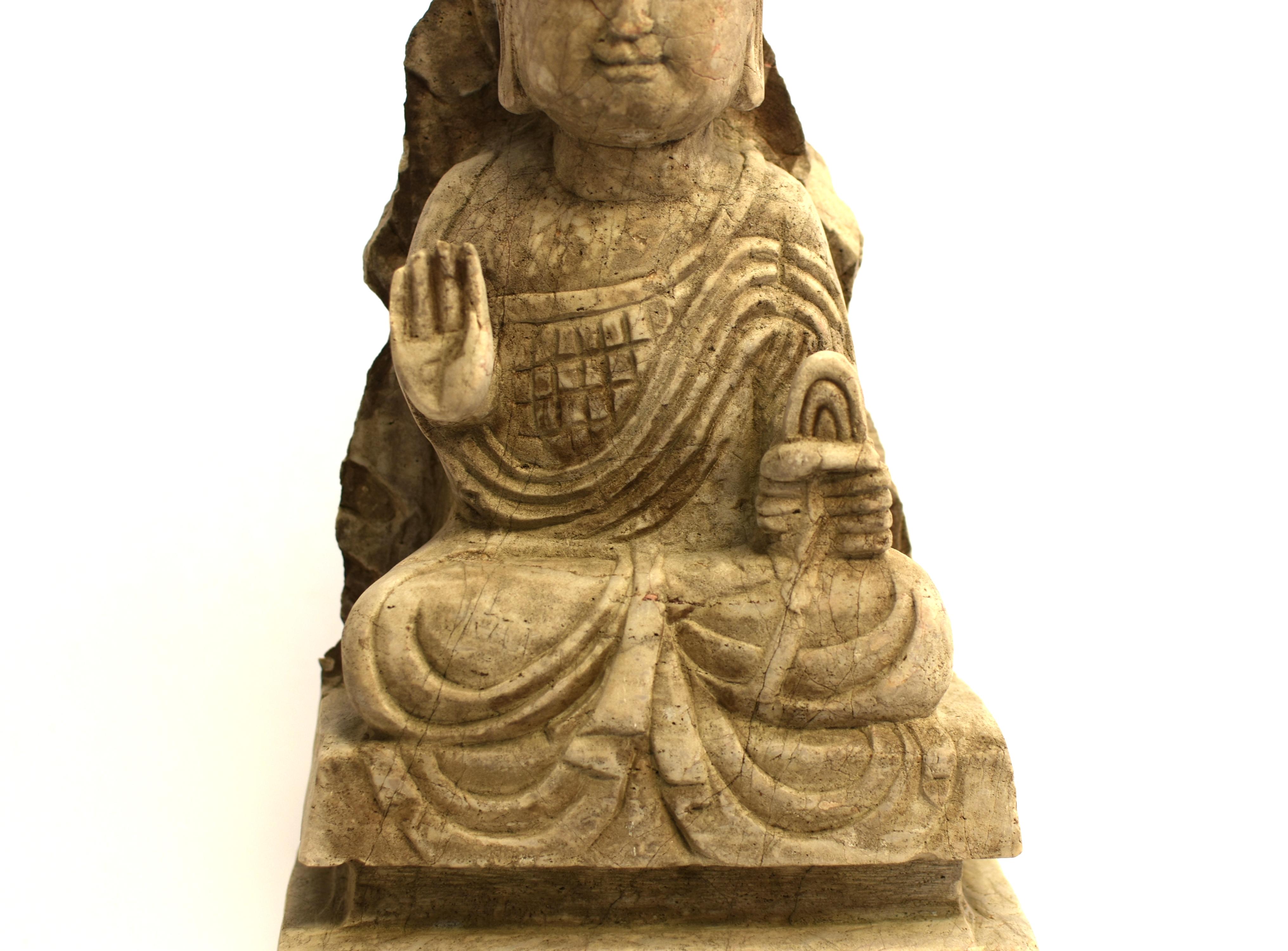 19th Century Stone Young Buddha Shakyamuni For Sale 1