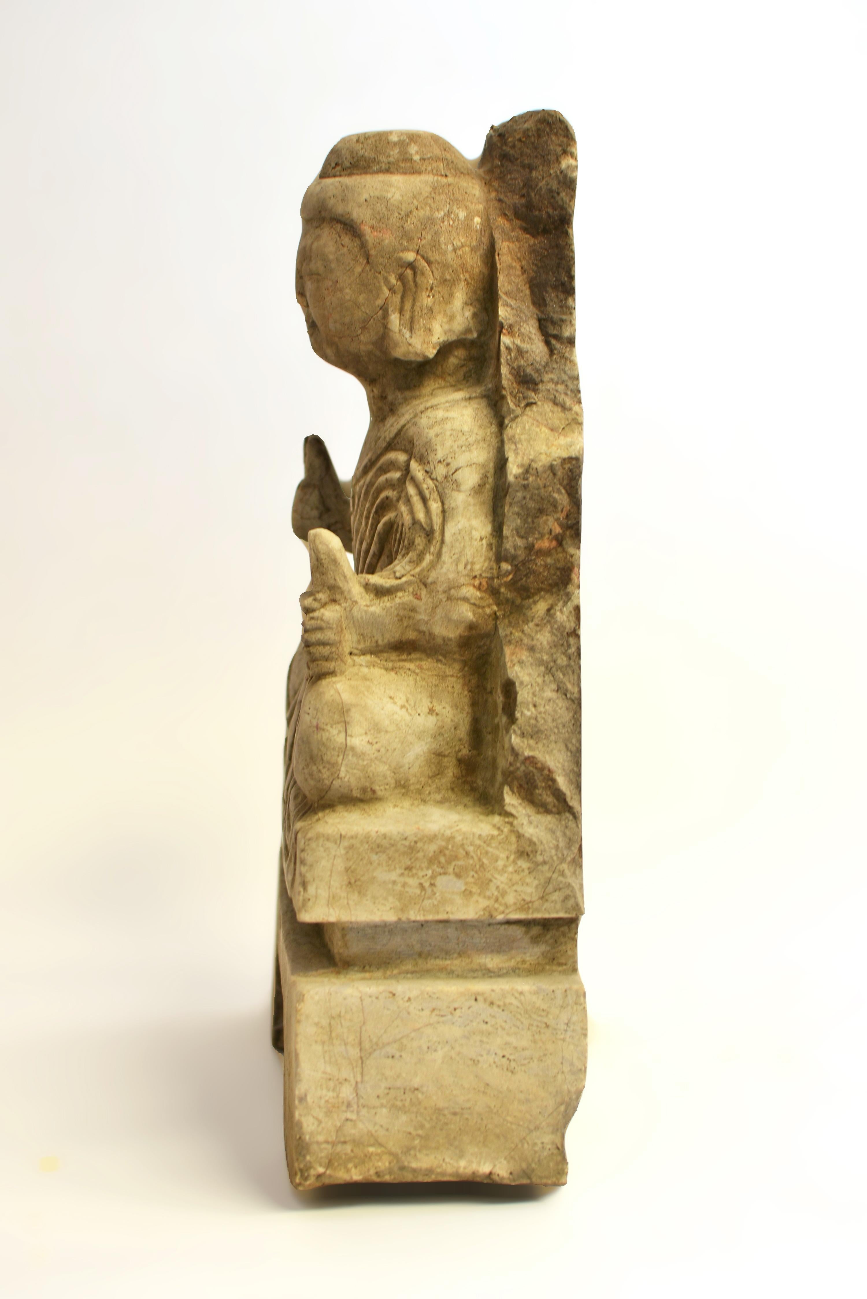 19th Century Stone Young Buddha Shakyamuni For Sale 4
