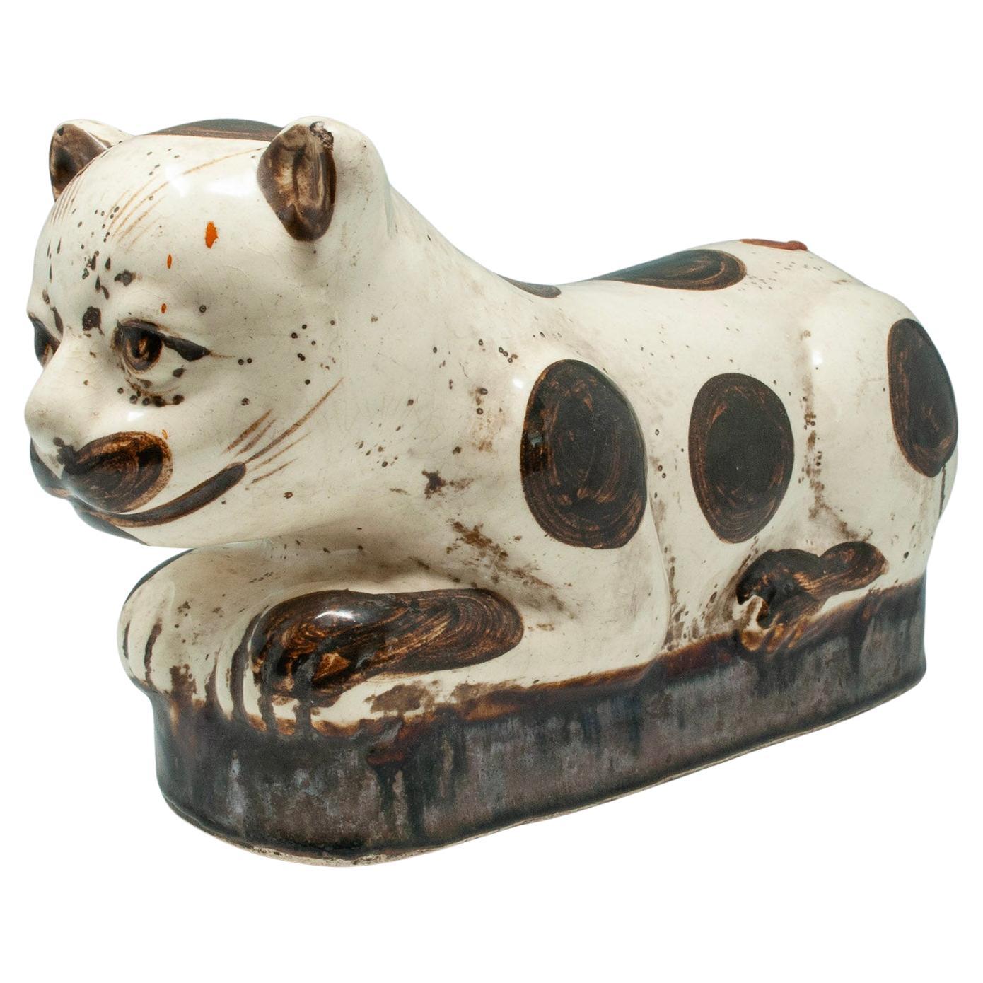 Cuscino per gatti in gres del XIX secolo, Cina