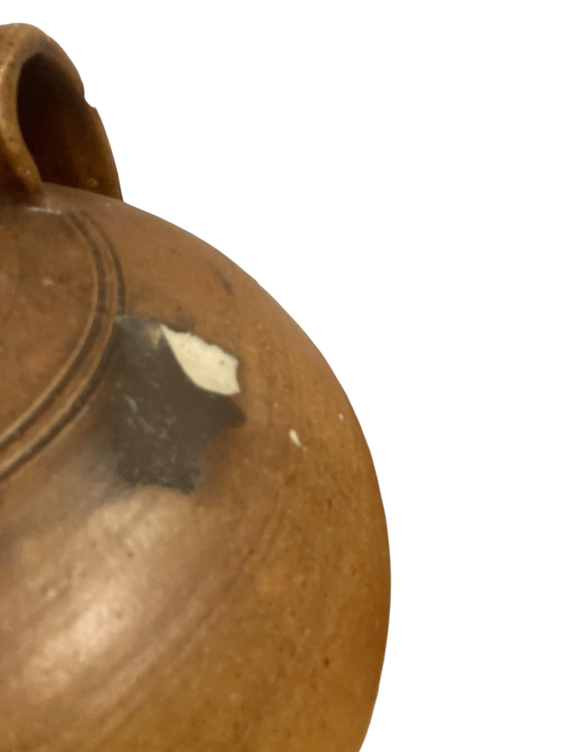 20th Century 19th century stoneware salt glazed flagons stamped H & RR For Sale