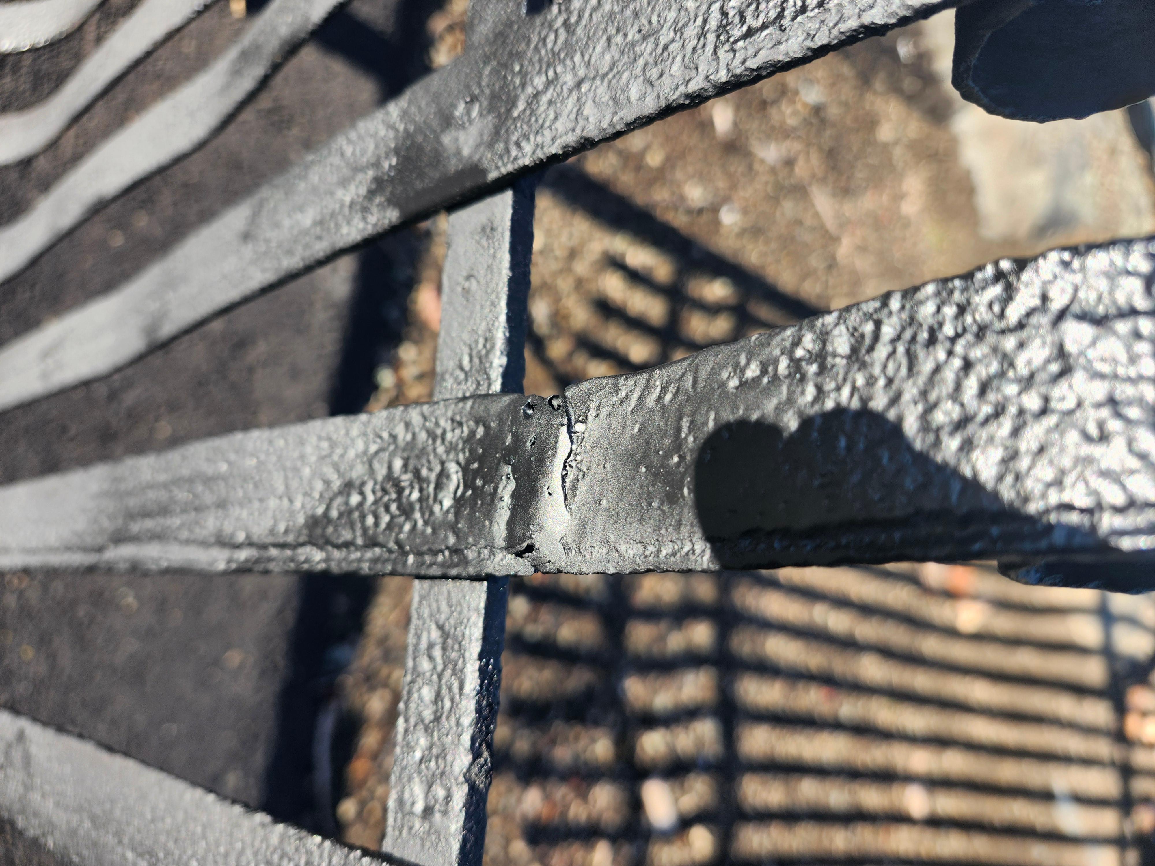Gartenbank aus Eisen mit Riemen aus dem 19. Jahrhundert, Cincinnati Iron Works zugeschrieben im Angebot 8