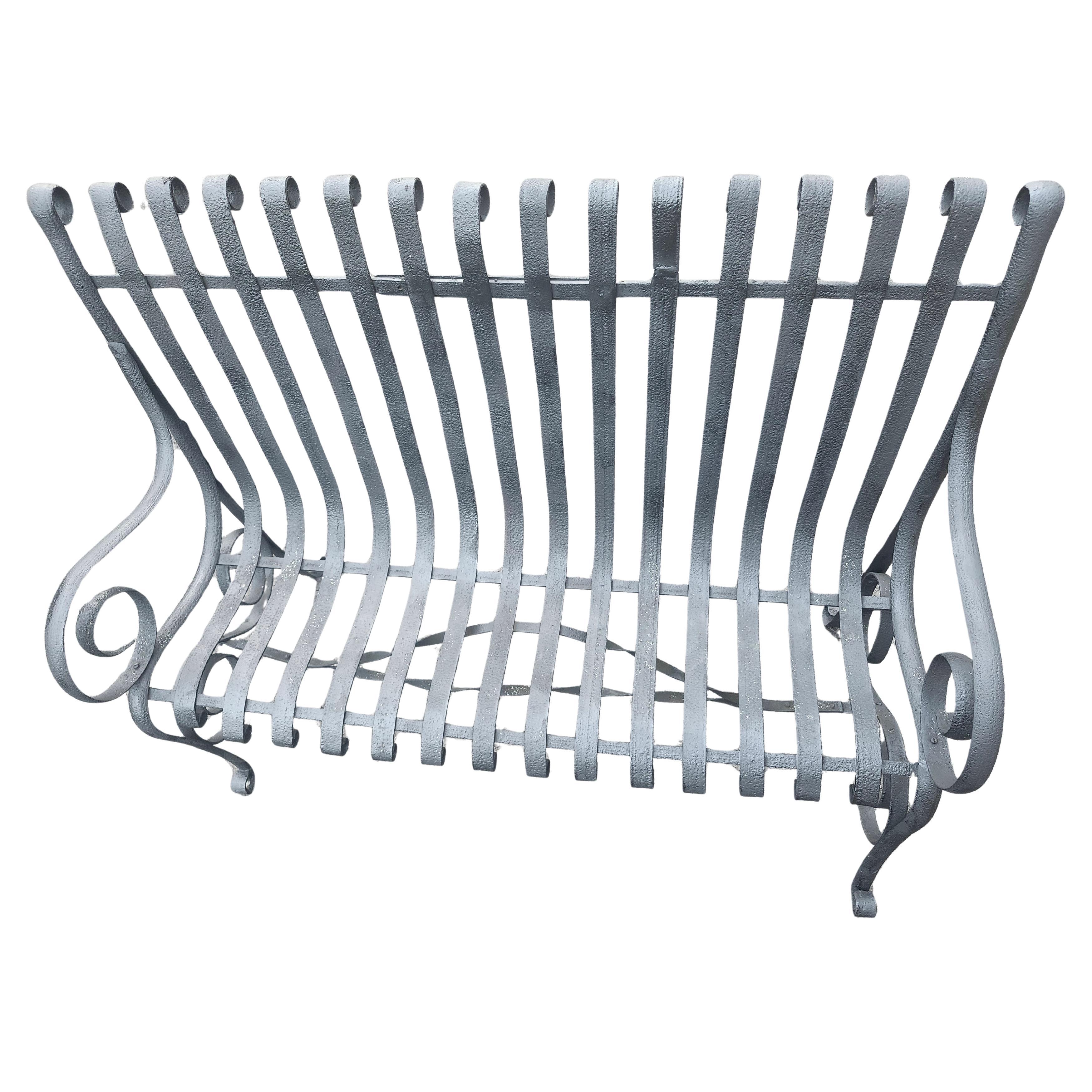 19th Century Strap Iron Garden Bench attributed to Cincinnati Iron Works