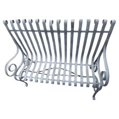 Antique 19th Century Strap Iron Garden Bench attributed to Cincinnati Iron Works