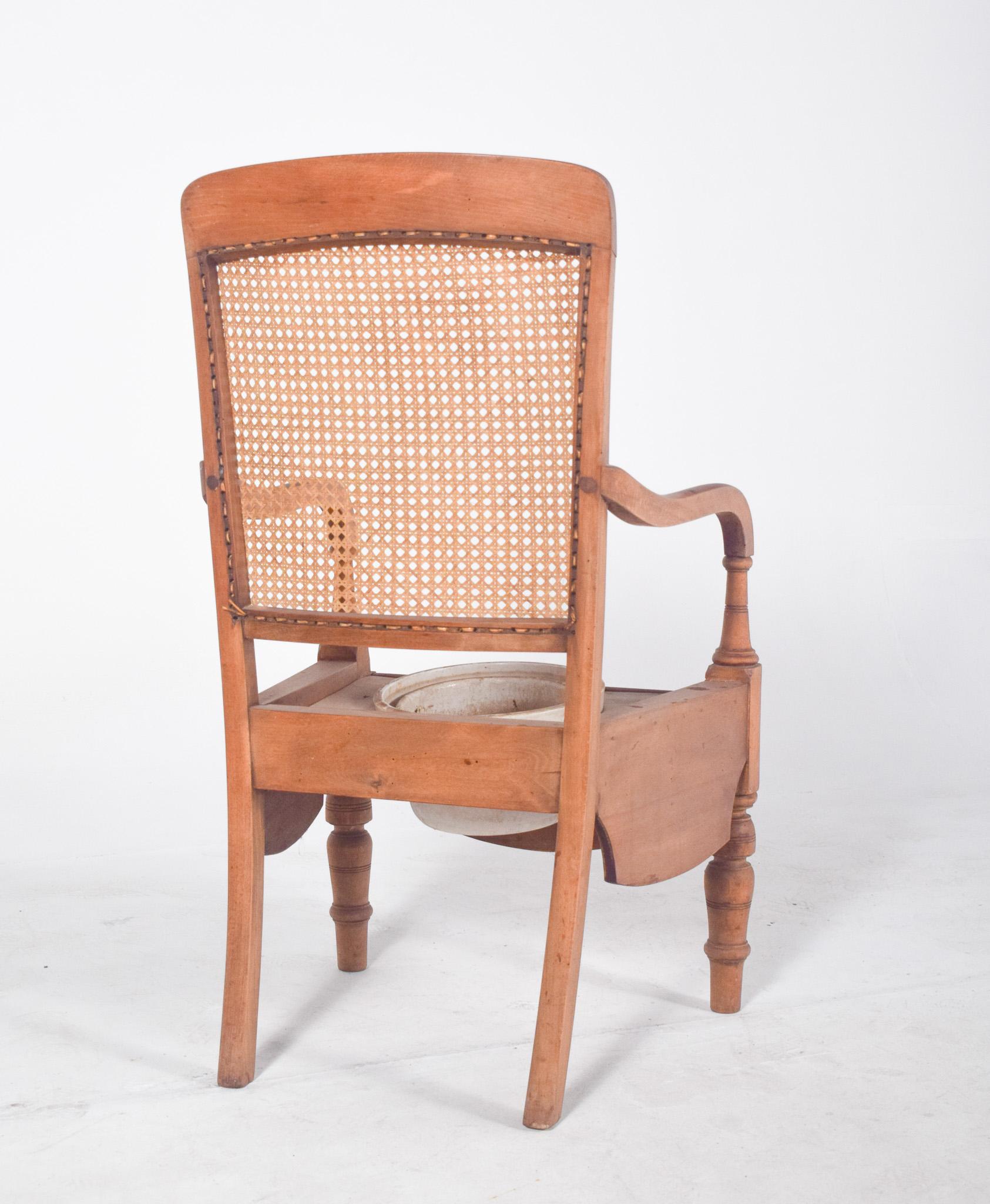 Fin du XIXe siècle Chaise en paille du 19e siècle avec dossier en paille en vente
