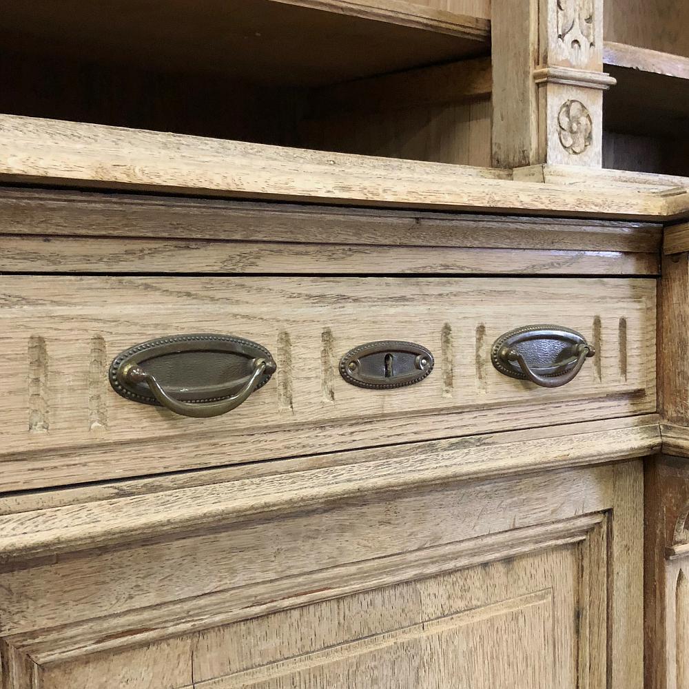 19th Century Stripped Oak Neoclassical Bookcase 4