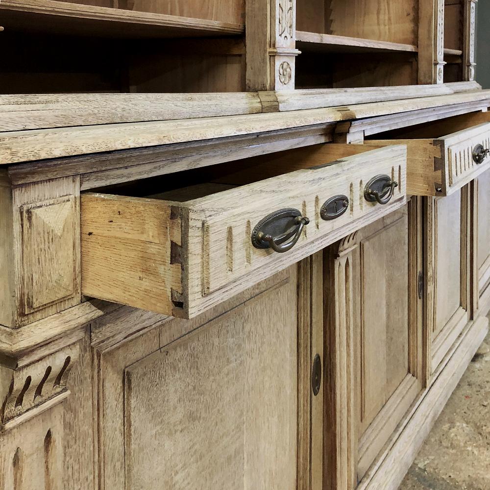 19th Century Stripped Oak Neoclassical Bookcase 6