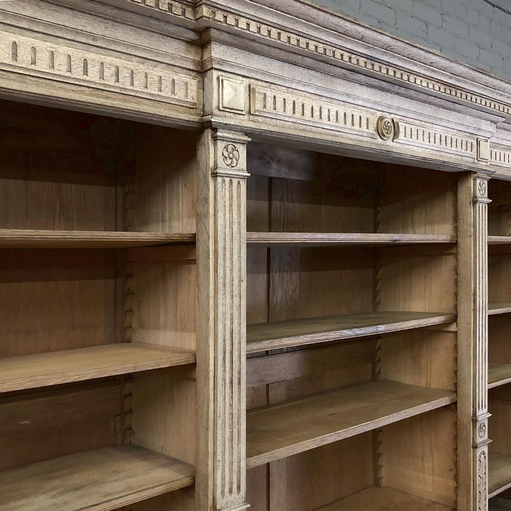19th Century Stripped Oak Neoclassical Bookcase 7