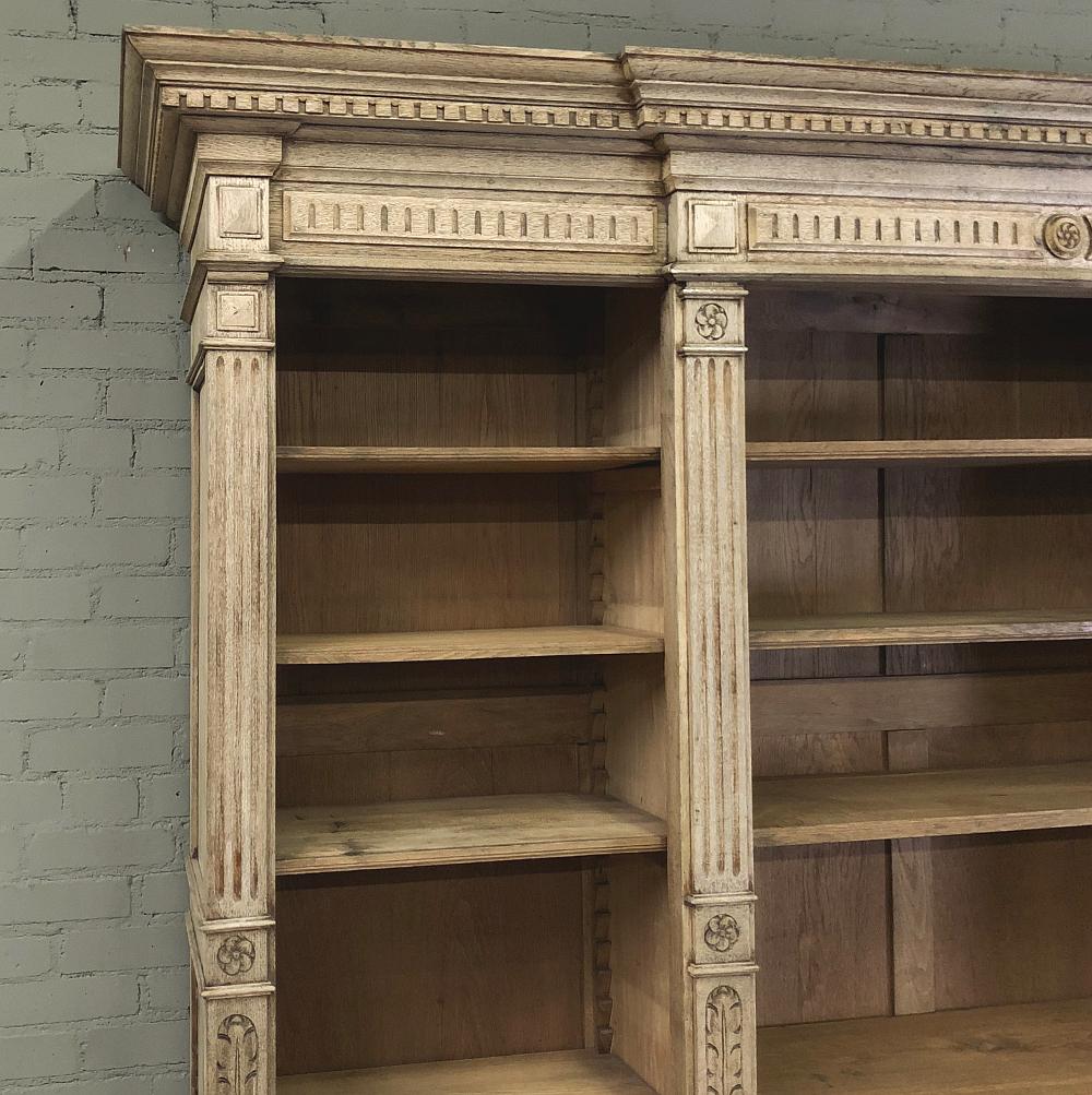 19th Century Stripped Oak Neoclassical Bookcase 8