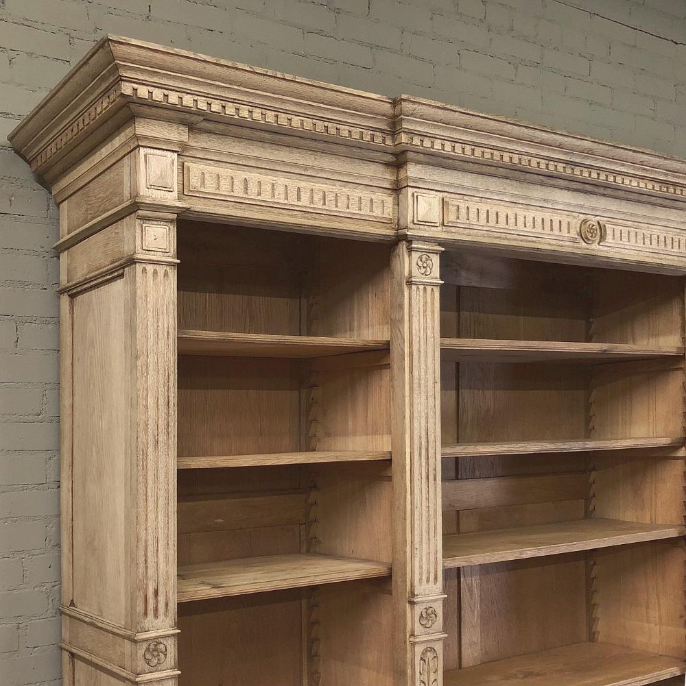 19th Century Stripped Oak Neoclassical Bookcase 12