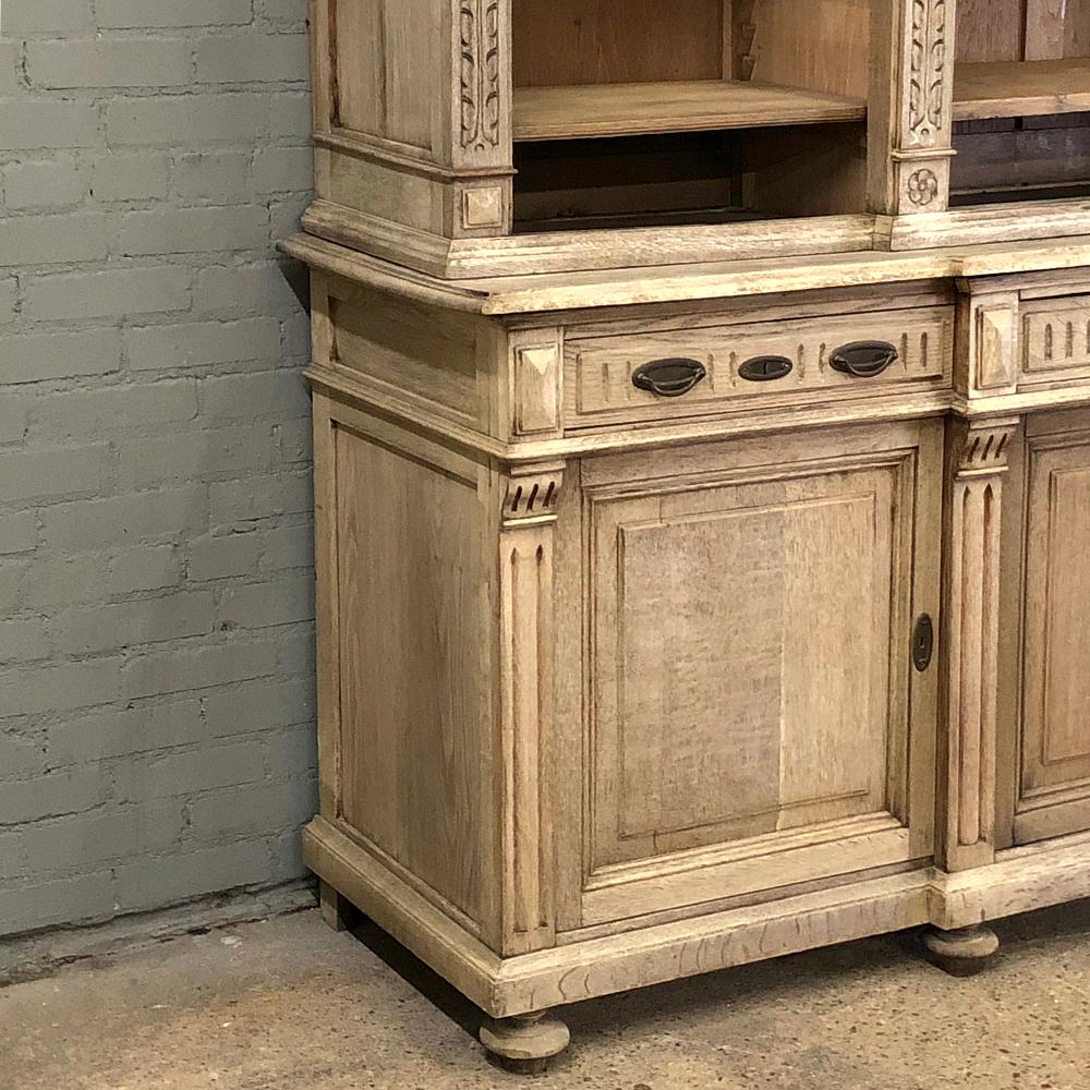 European 19th Century Stripped Oak Neoclassical Bookcase