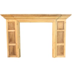 Antique 19th Century Stripped Pine Fire Surround