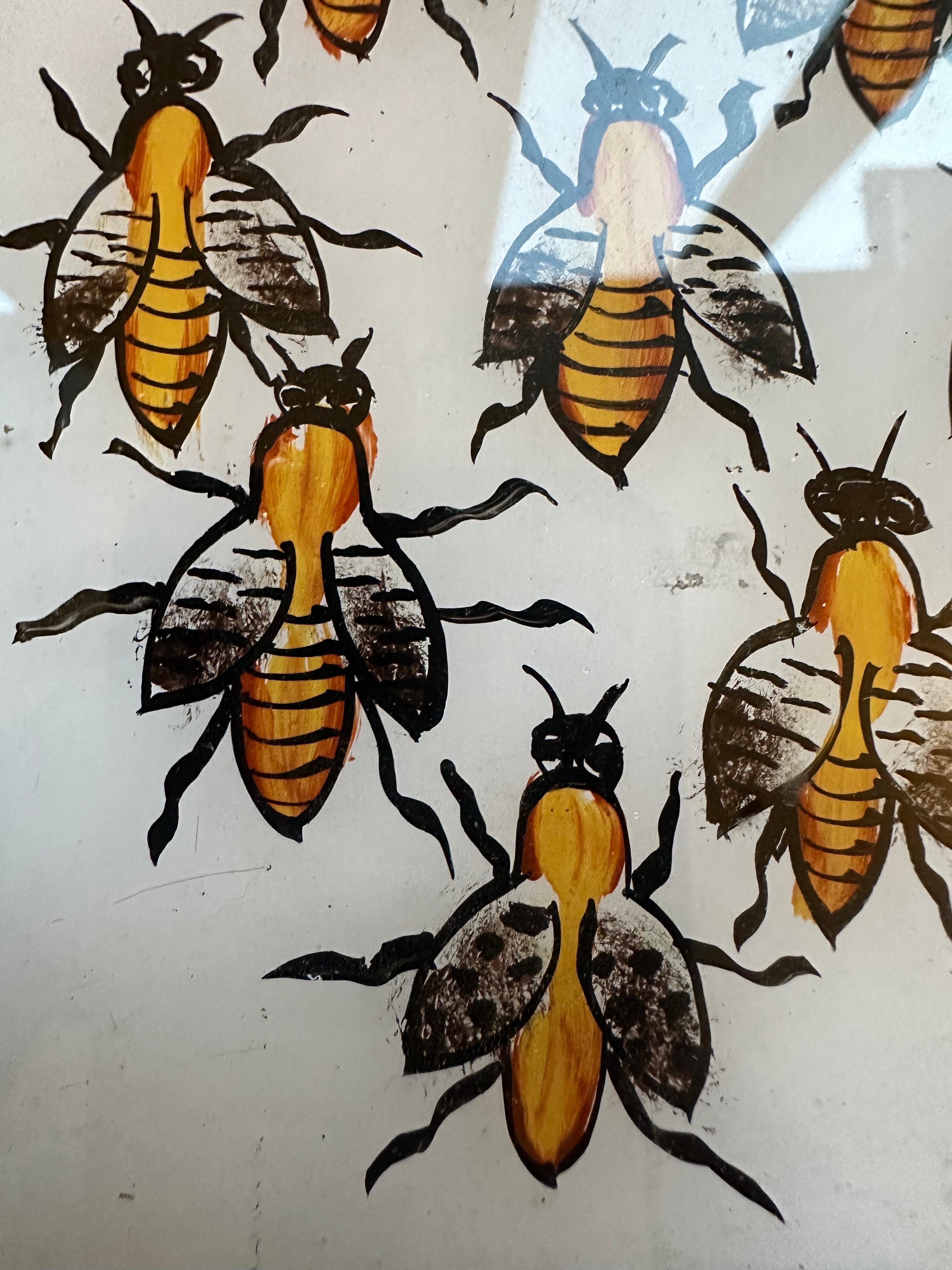 19th Century 19th-Century Study of Bumble Bees: A Collection of Nine Detailed Paintings For Sale