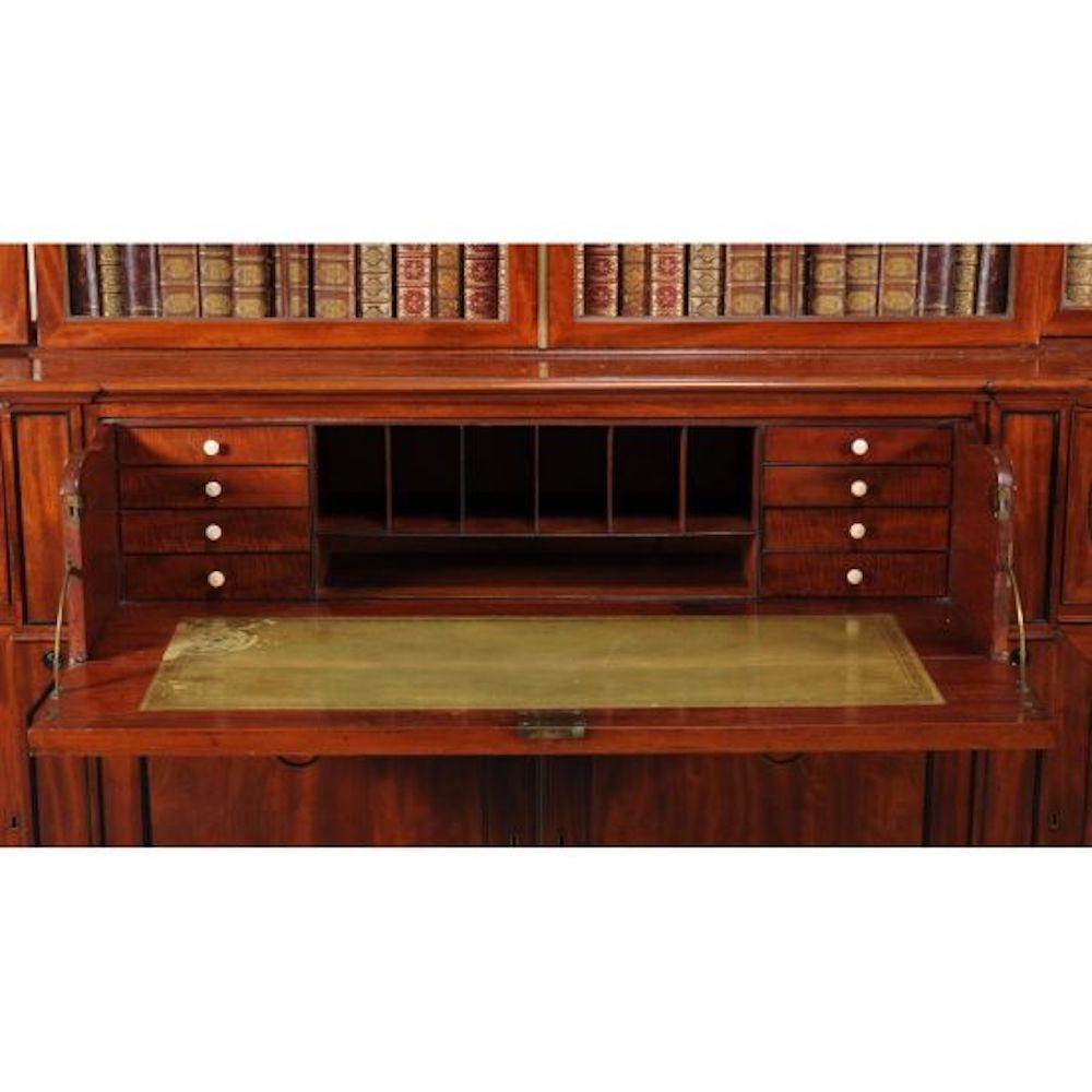 Early 19th Century 19th Century Stunning George IV Period 4-Door Secretaire Library Bookcase