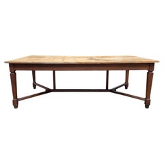 19th Century Stunning Hayrake Farmhouse Dining or Work Table in Solid Oak