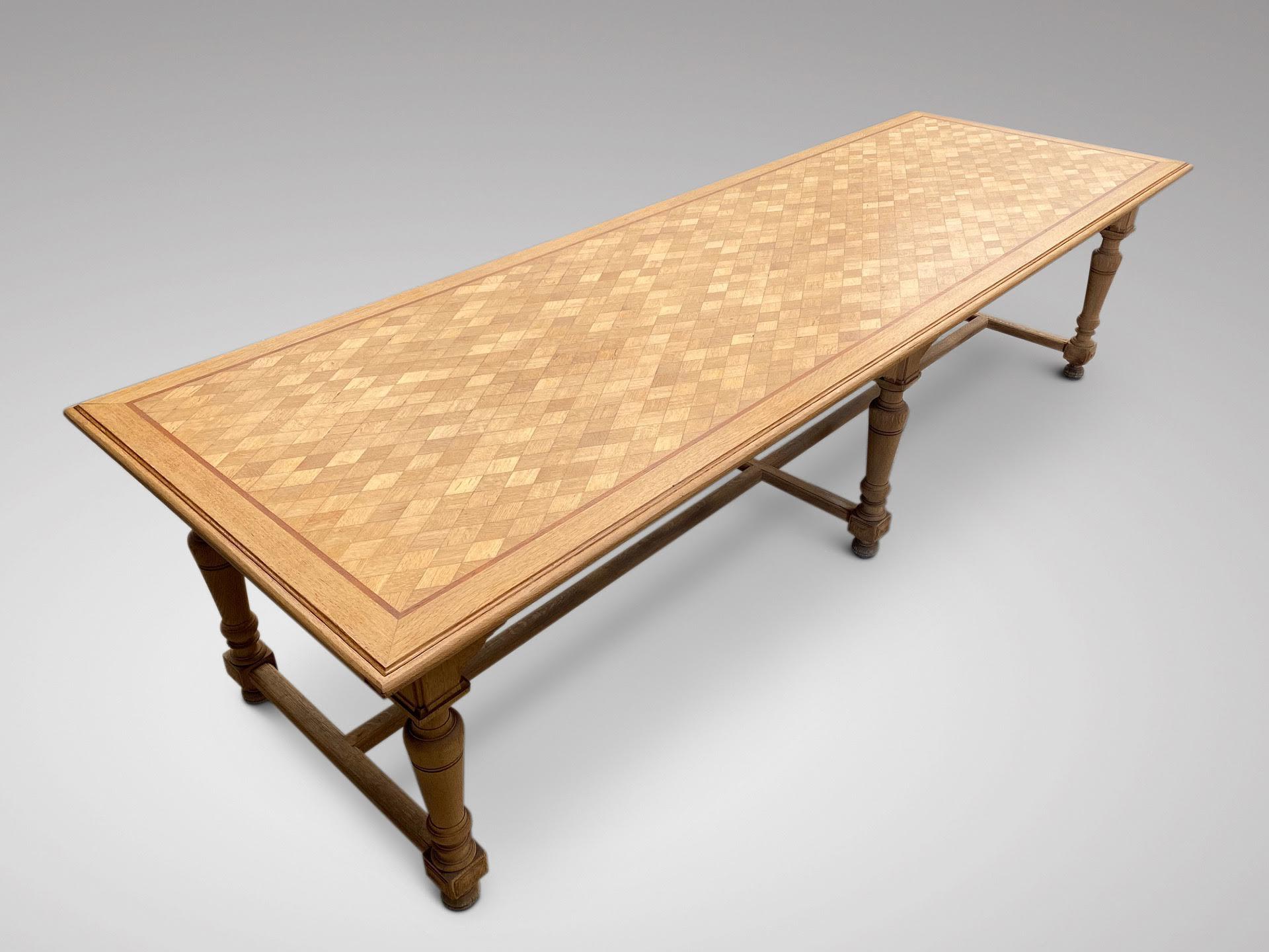 Country 19th Century Stunning Large Oak Refectory Dining Table
