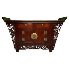 19th Century Style Chinese Hand Carved Sideboard