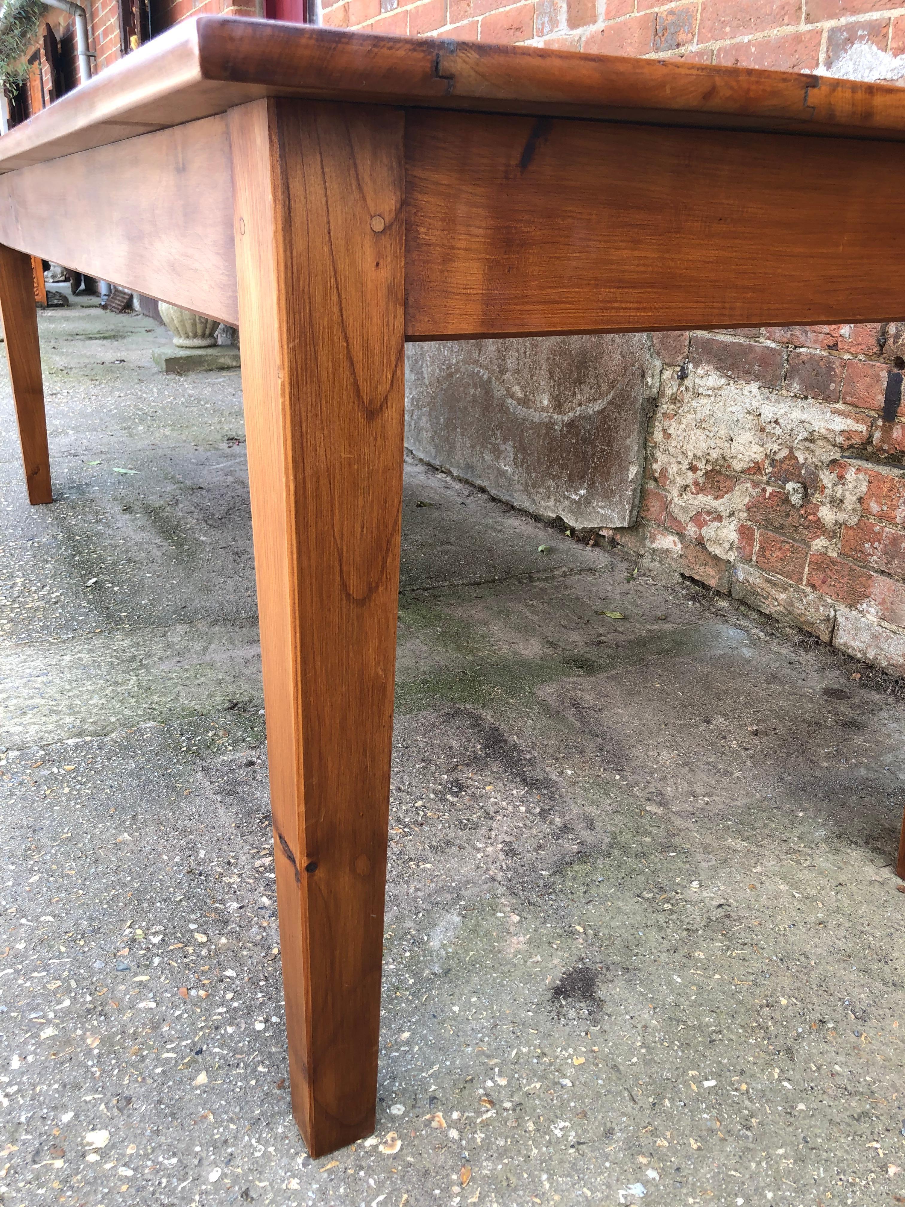 19th Century Style French Cherry Farm Table In Good Condition In Bournemouth, GB