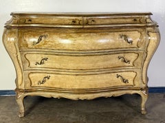 19th Century Style French Louis XV Bombé Commode in Painted Finish