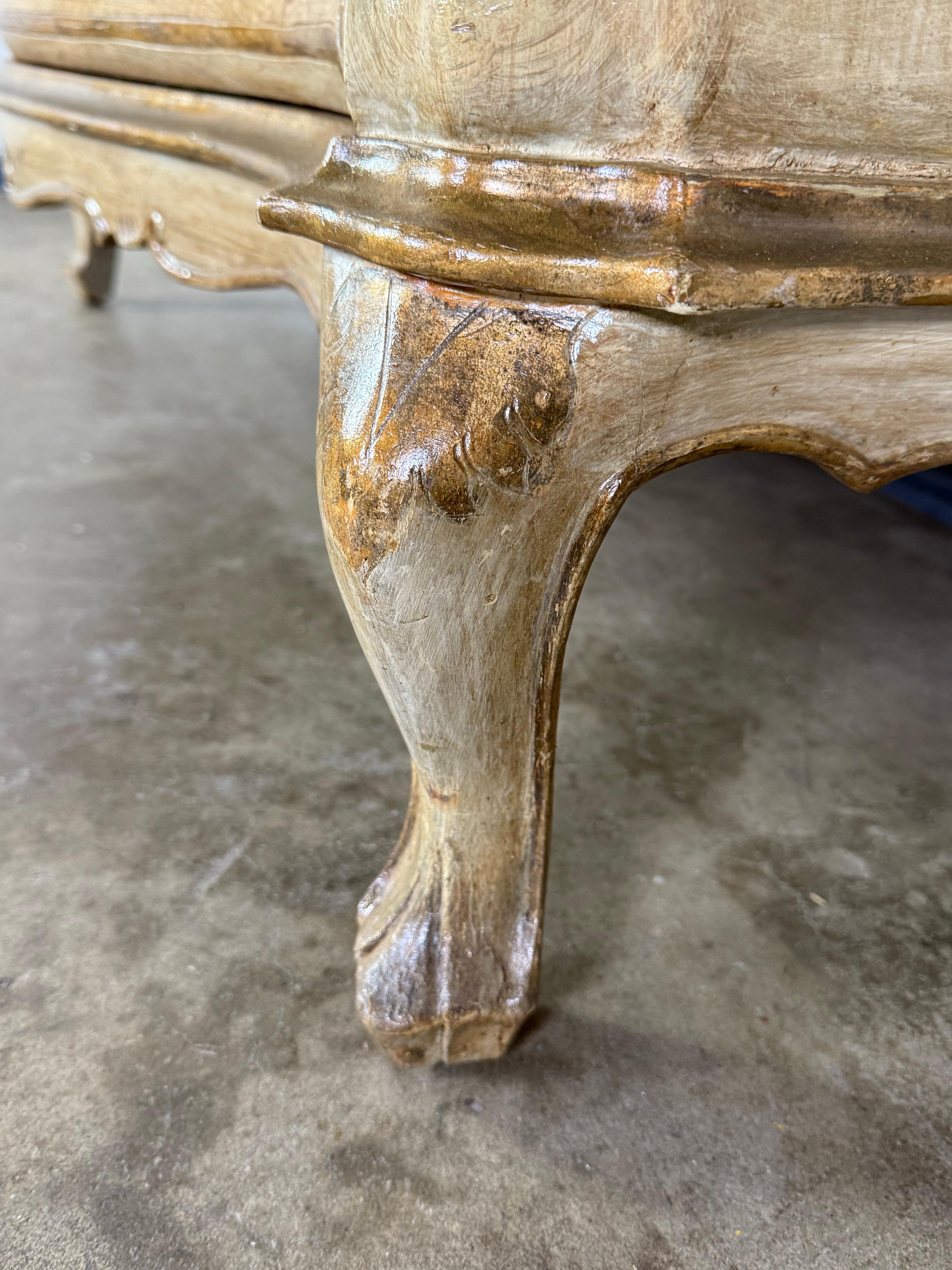 19th Century Style French Louis XV Bombé Commode in Painted Finish For Sale 1