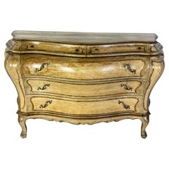 19th Century Style French Louis XV Bombé Commode in Painted Finish