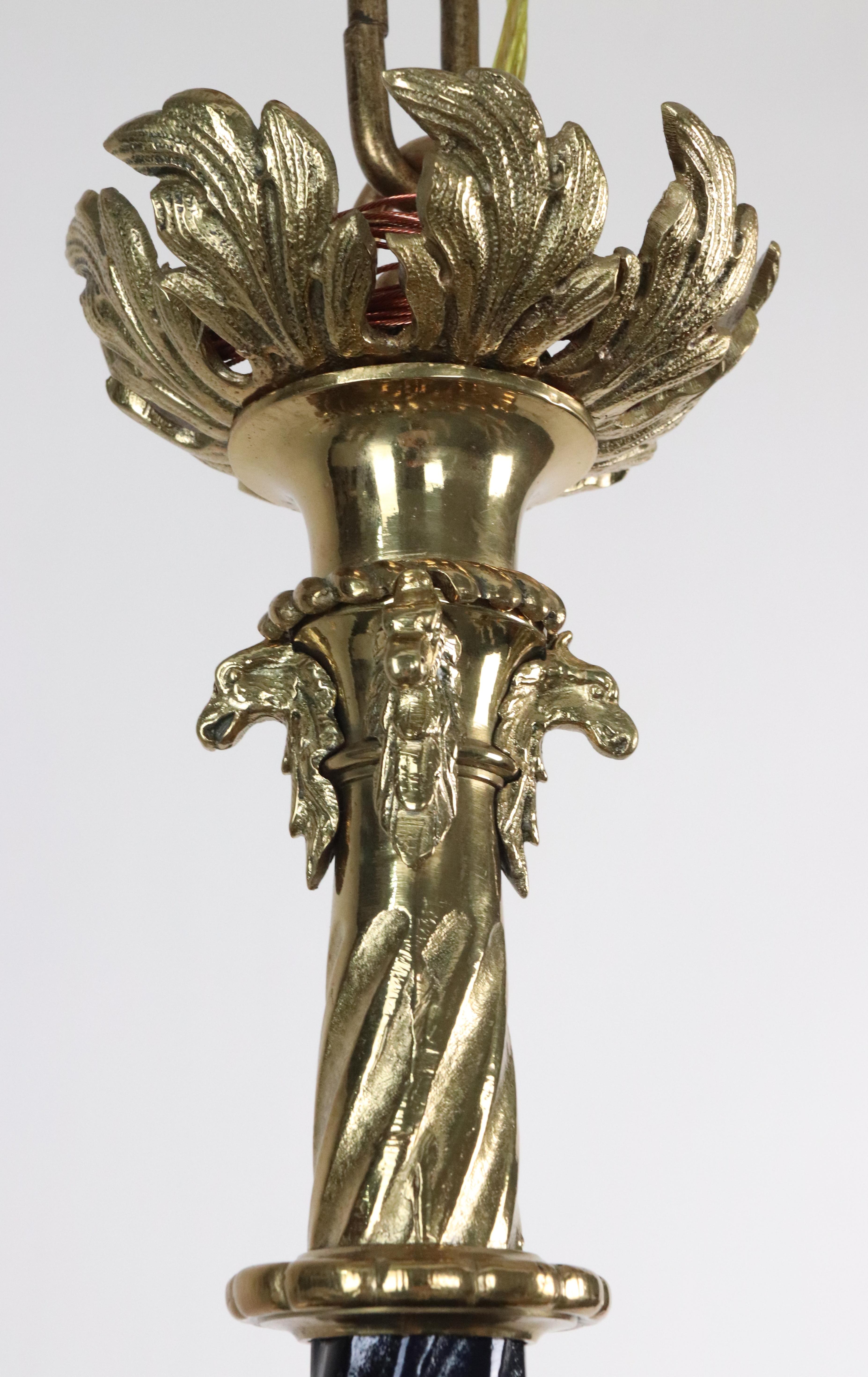 Lampadario in bronzo rinascimentale francese del XIX secolo in vendita 6