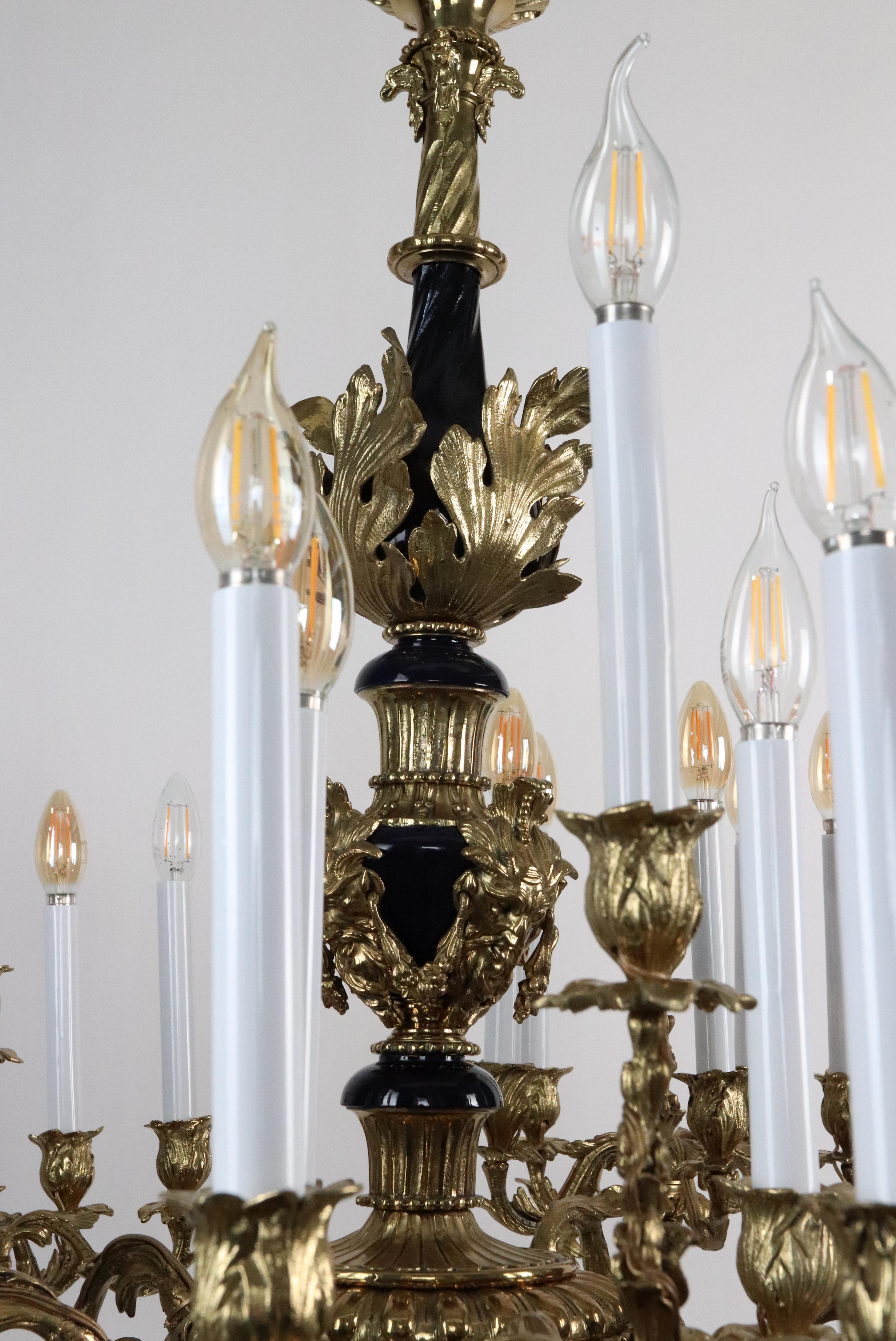 Lampadario in bronzo rinascimentale francese del XIX secolo In condizioni buone in vendita a New York, NY