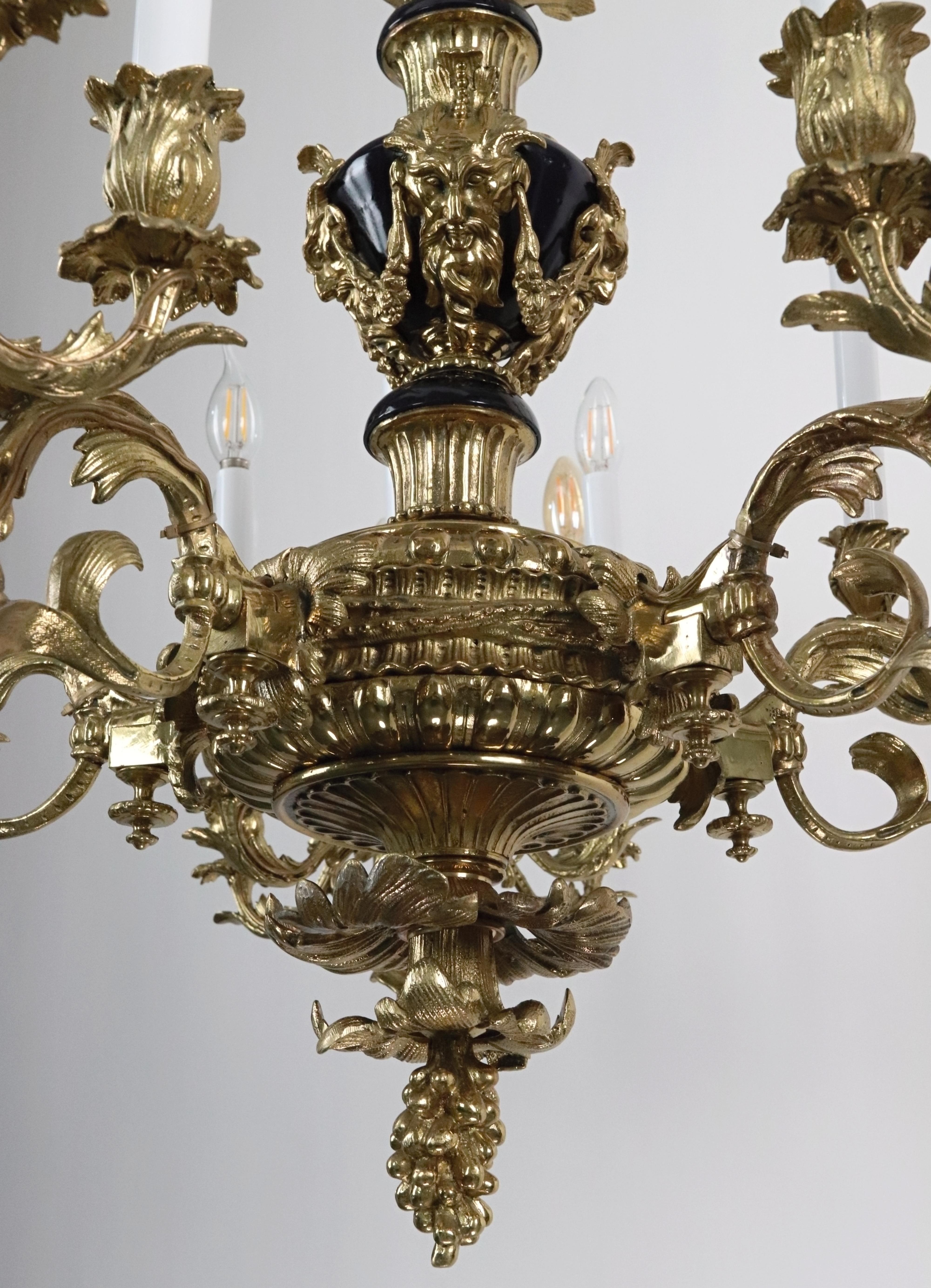 XX secolo Lampadario in bronzo rinascimentale francese del XIX secolo in vendita