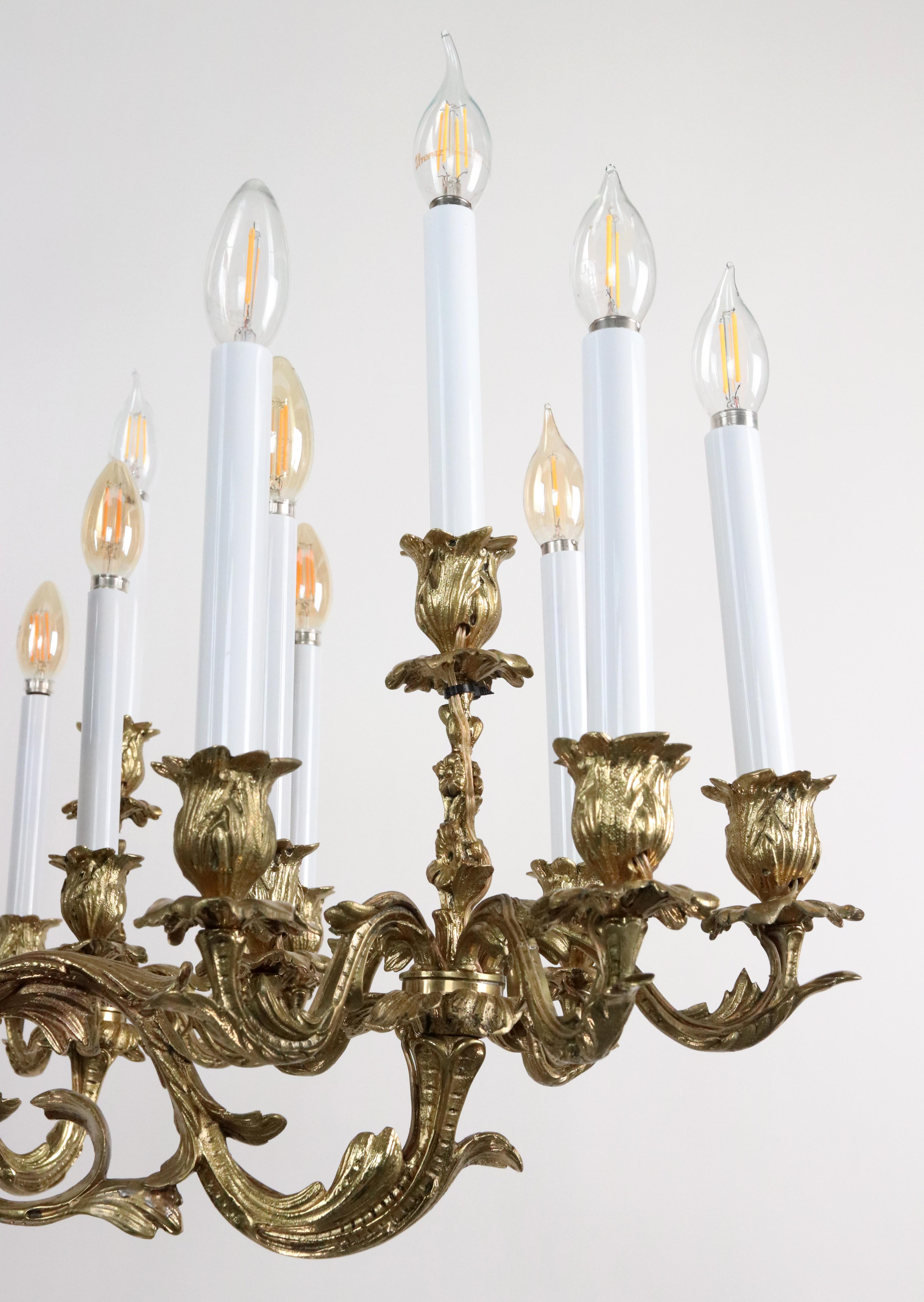 Bronzo Lampadario in bronzo rinascimentale francese del XIX secolo in vendita