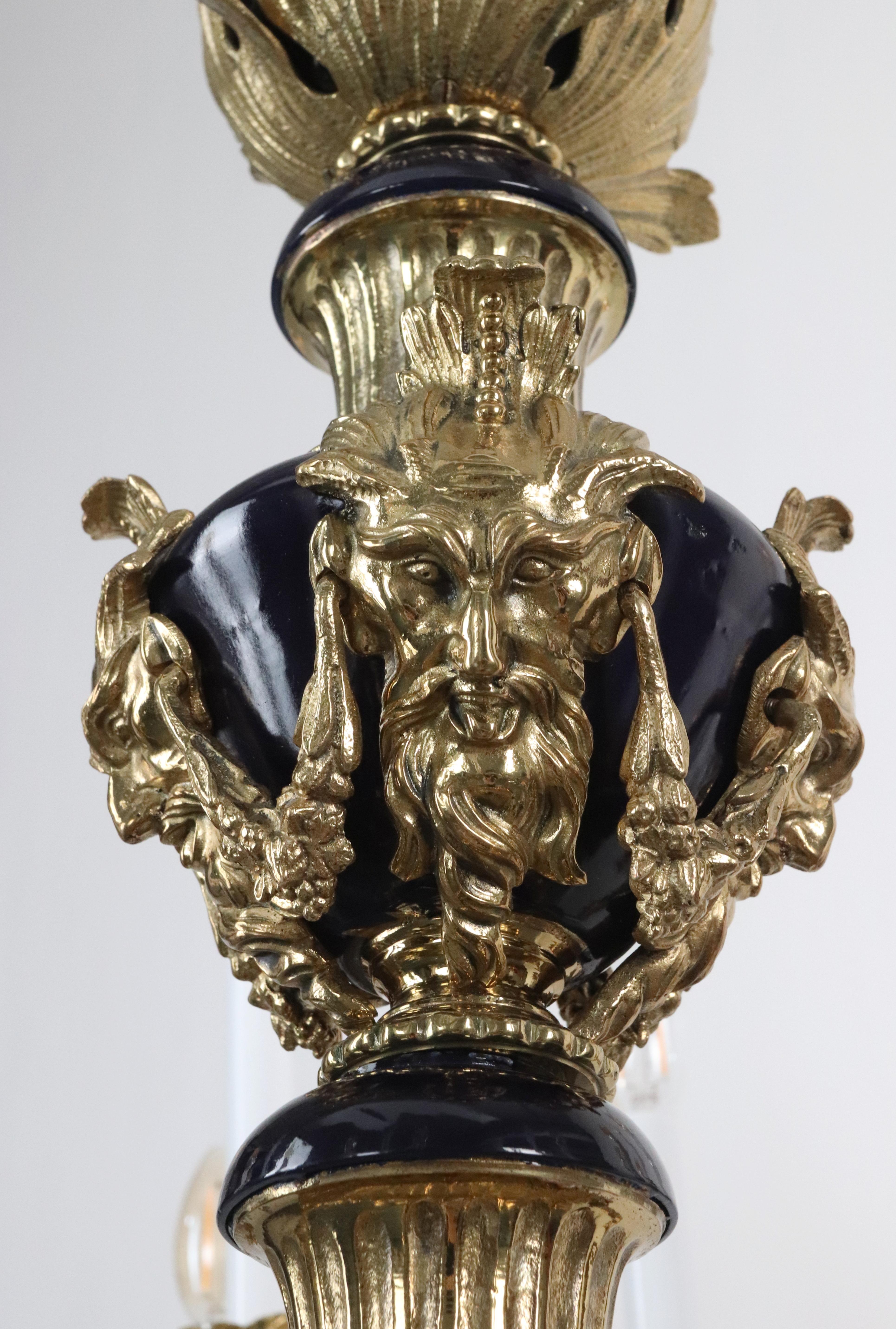 Lampadario in bronzo rinascimentale francese del XIX secolo in vendita 2