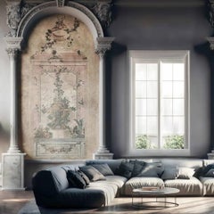 19th-Century Style Panoramic Mural on Canvas