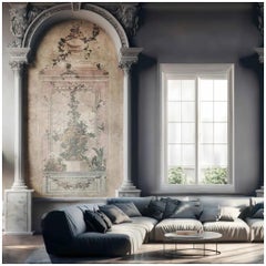 19th-Century Style Panoramic Mural on Canvas