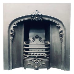 19th Century Style Victorian Arch Cast Iron Fireplace Insert