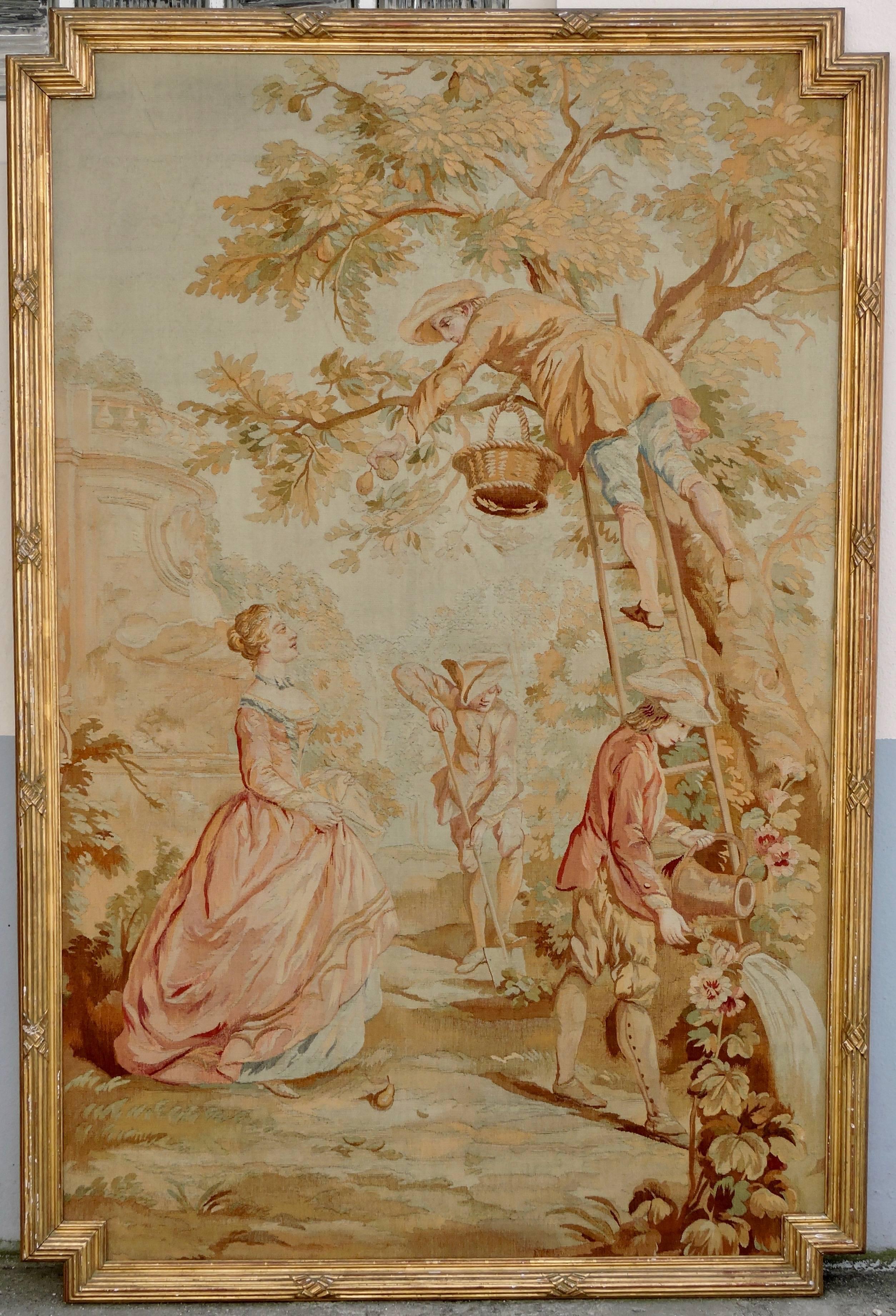 French 19th Century Suite of Four Tapestries in the 18th Century Taste, circa 1880