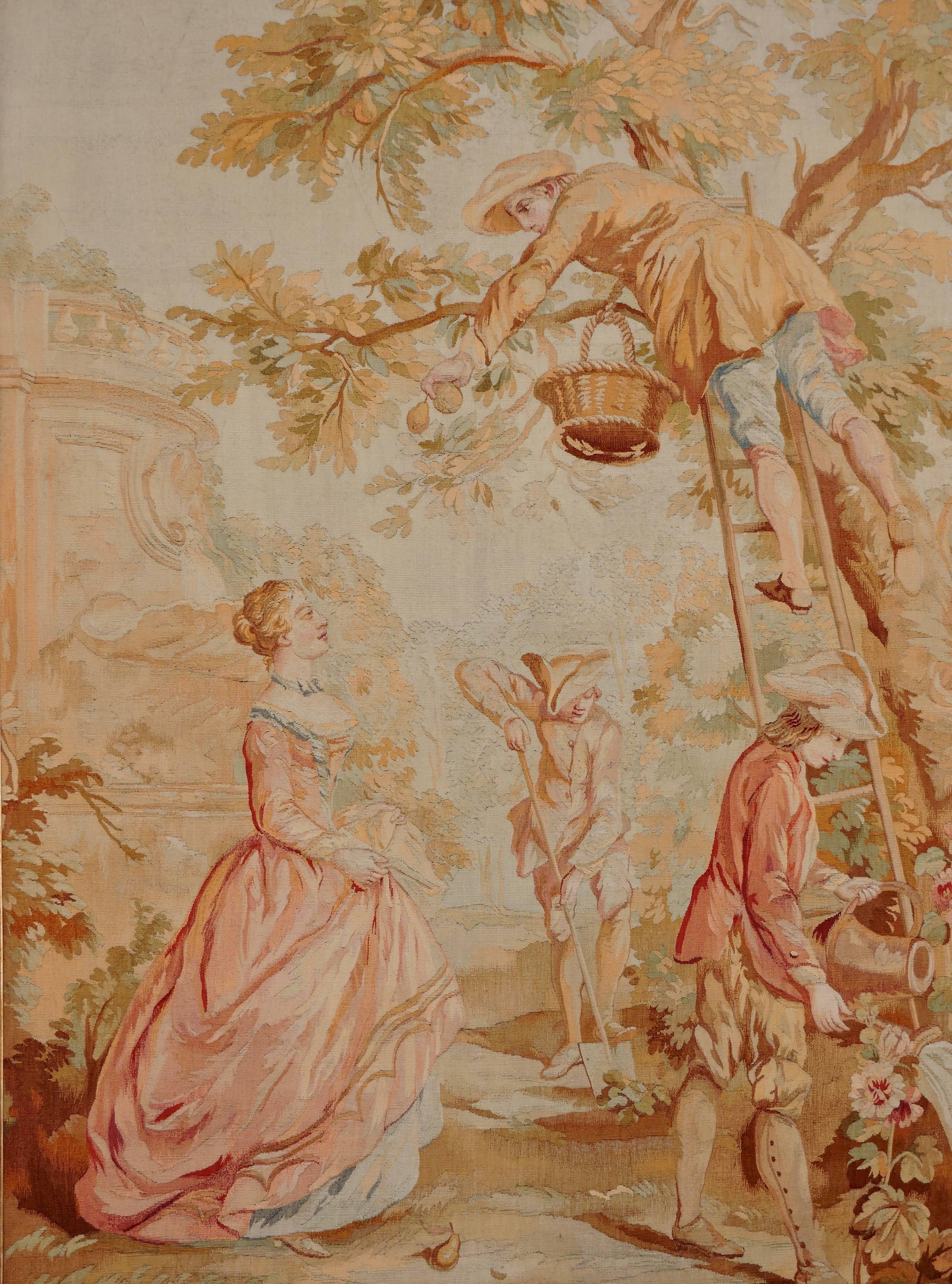 Late 19th Century 19th Century Suite of Four Tapestries in the 18th Century Taste, circa 1880