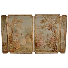 19th Century Suite of Four Tapestries in the 18th Century Taste, circa 1880