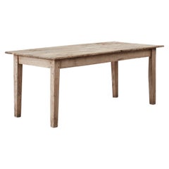 19th Century Sun-Bleached Antique Spanish Mountain Farmhouse Table