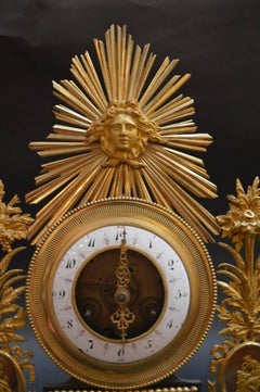 19th Century Sunburst Clock
