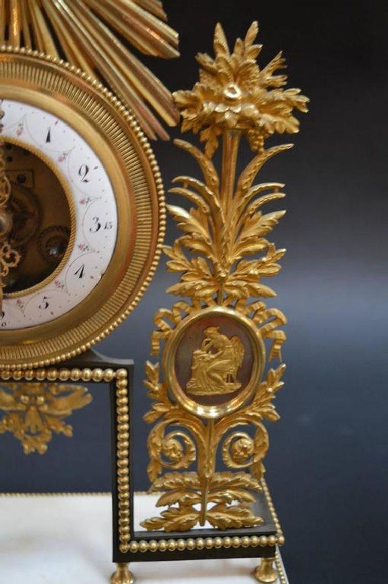 19th Century Sunburst Clock For Sale at 1stDibs