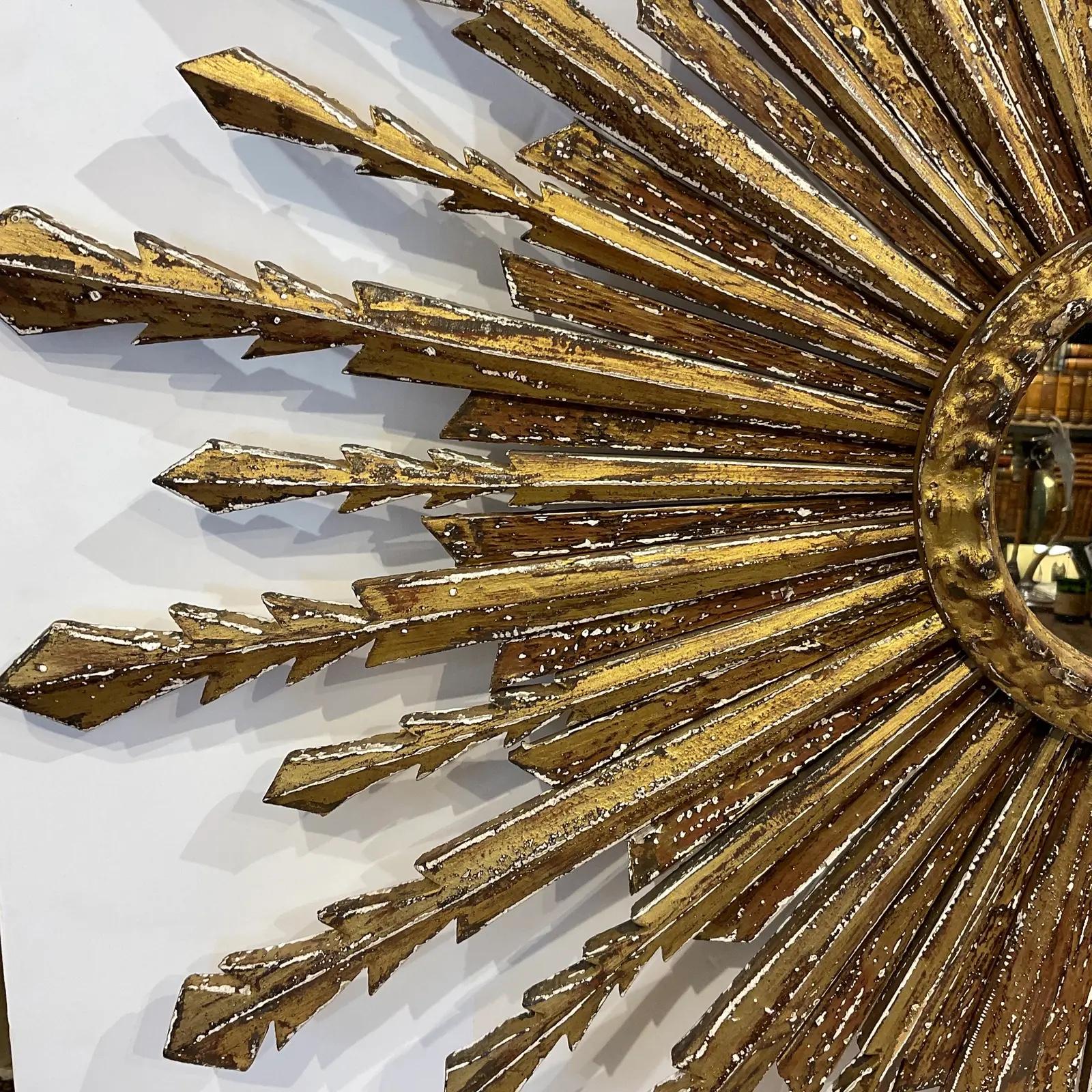 European 19th Century Sunburst Mirror For Sale