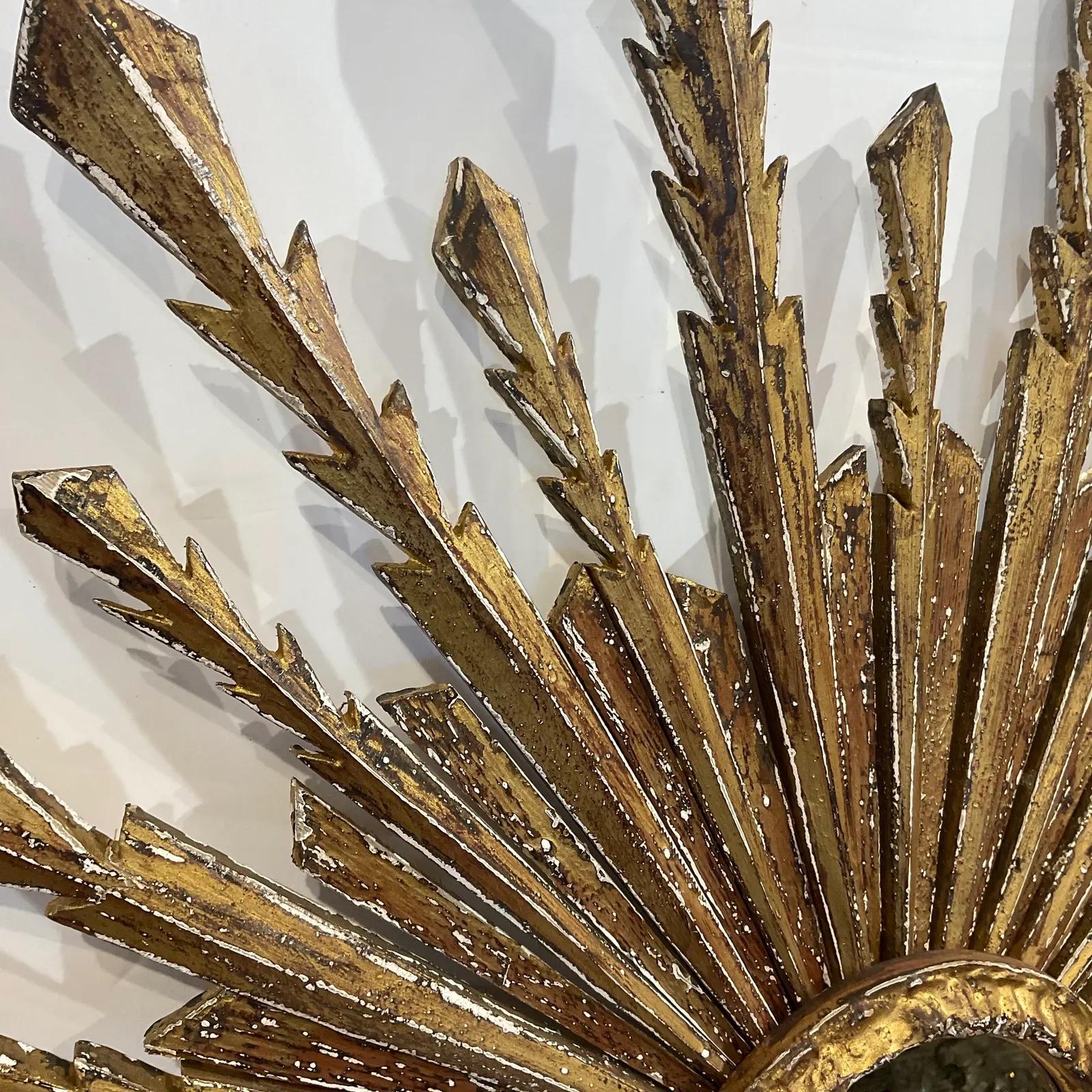 Early 20th Century 19th Century Sunburst Mirror For Sale