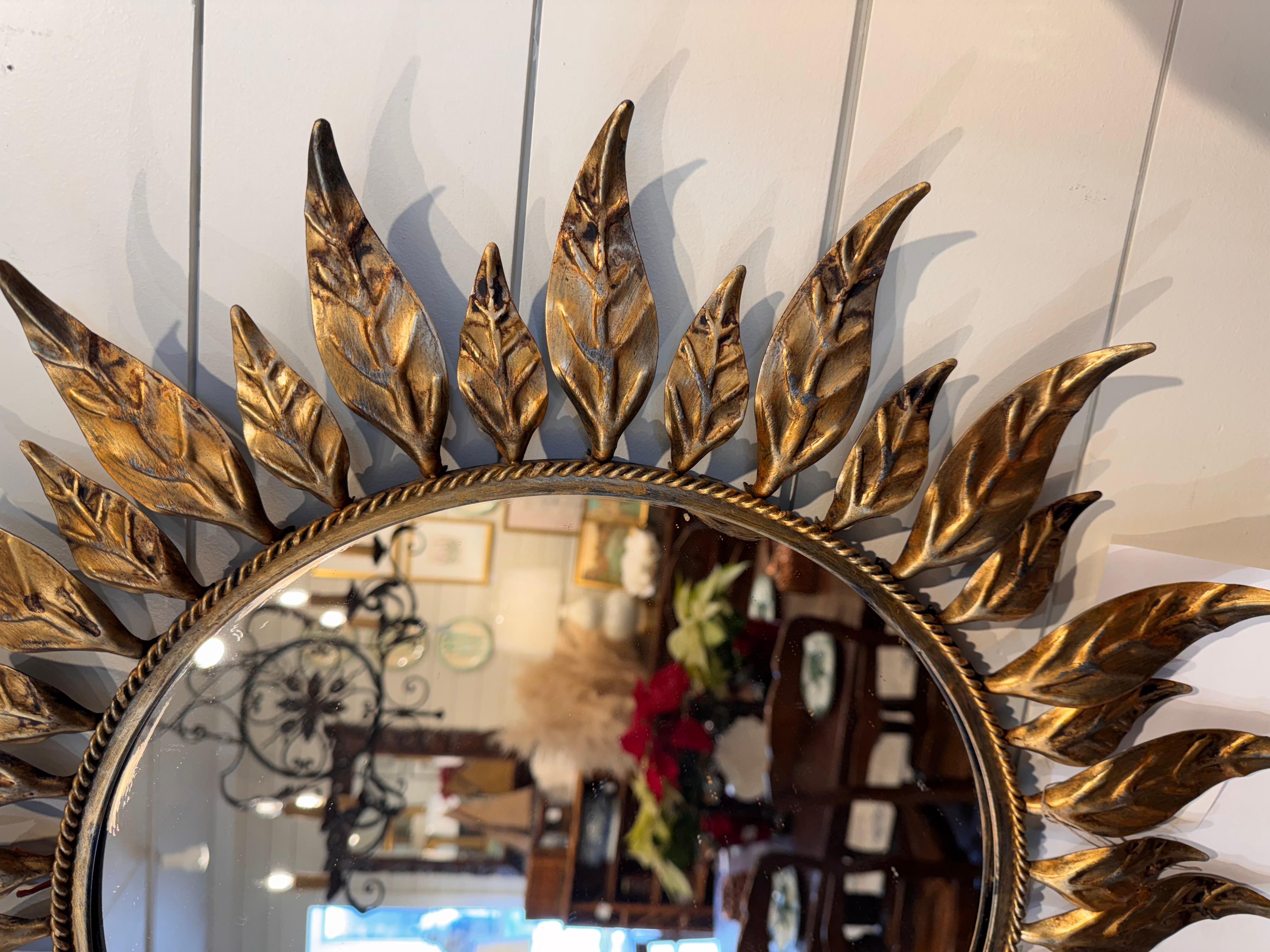 18th Century and Earlier 19th Century Sunburst Mirror