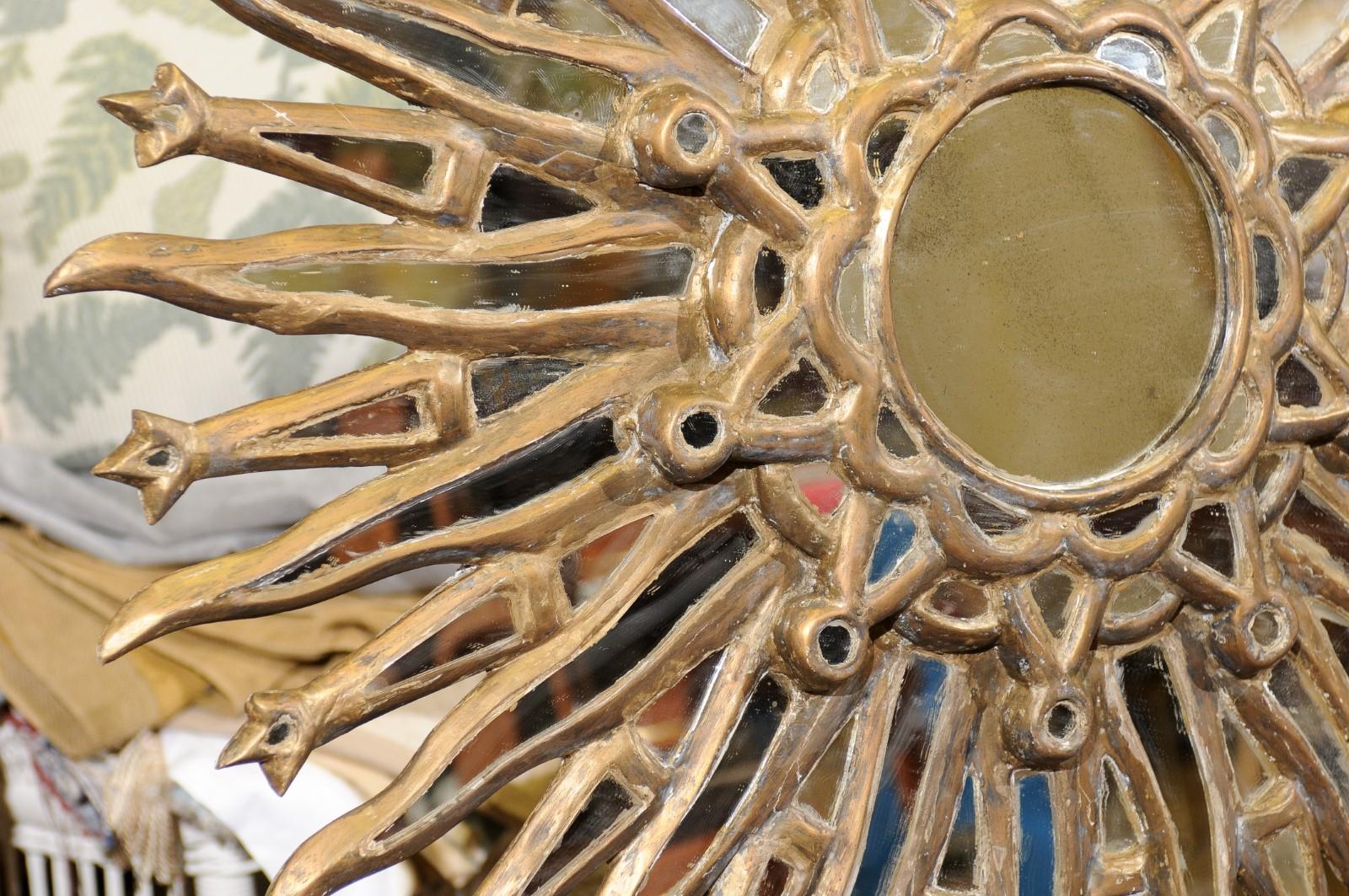 19th Century Sunburst Mirror For Sale 4