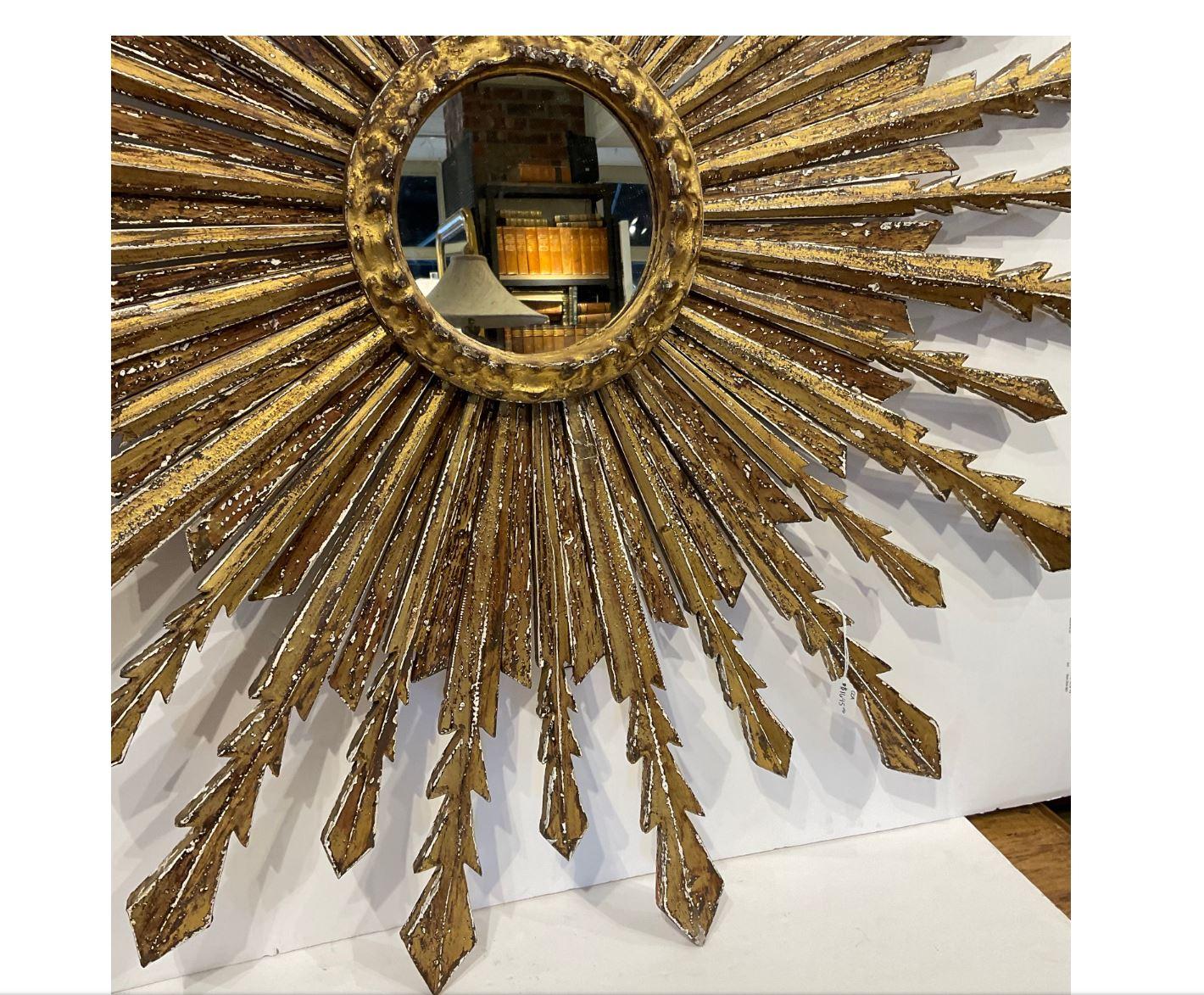19th Century Sunburst Mirror In Good Condition For Sale In Nashville, TN