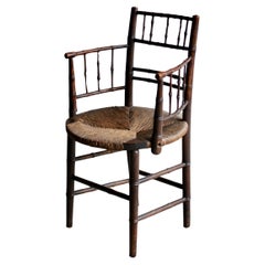 19th Century Sussex Chair Attributed to Ford Madox Brown